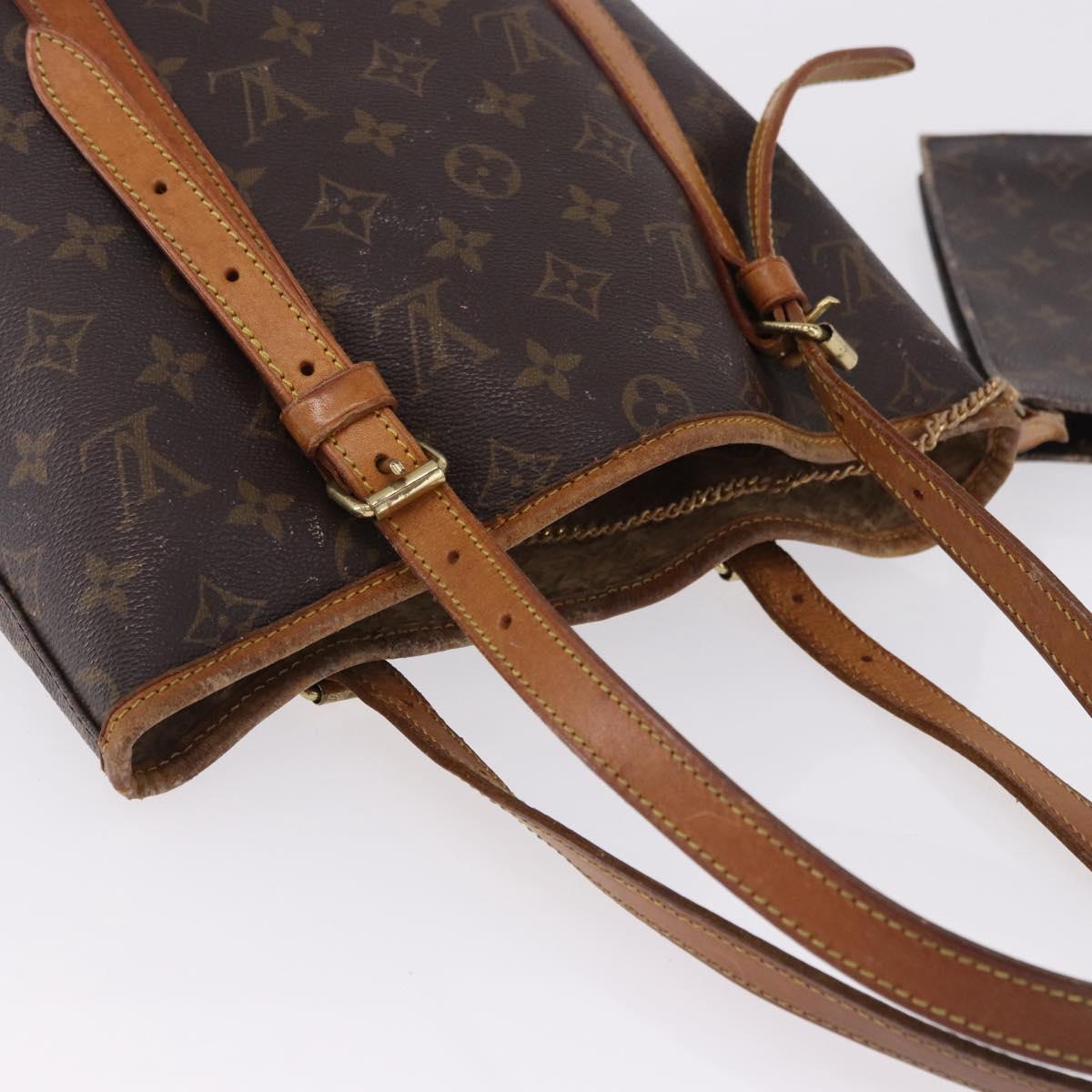 LOUIS VUITTON Monogram Bucket GM Shoulder Bag M42236 LV Auth BA14107