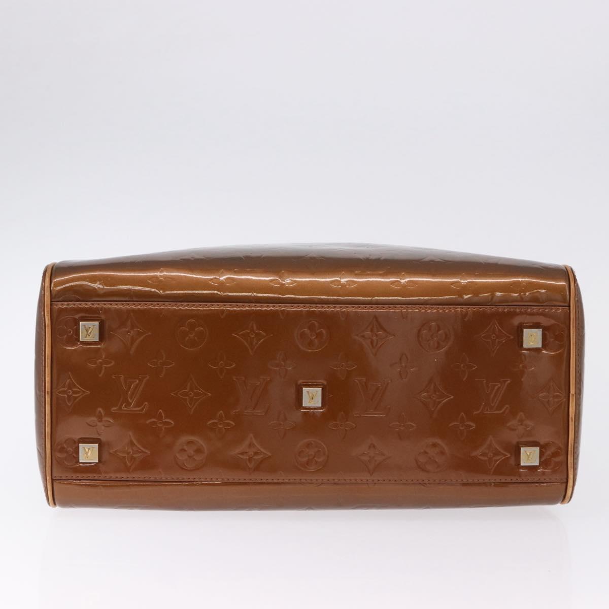 LOUIS VUITTON Monogram Vernis Tompkins Square Bag Bronze M91103 LV Auth BA14111