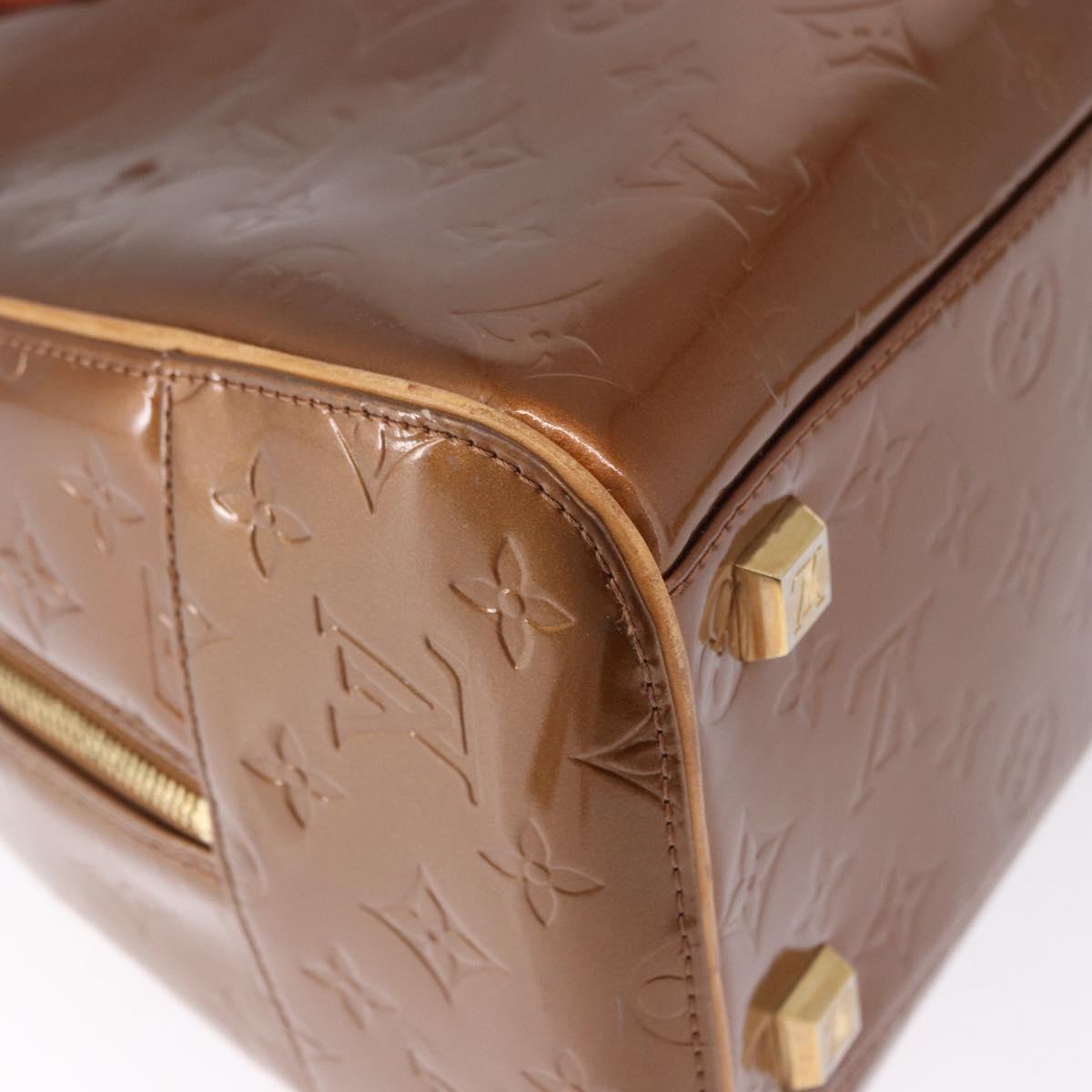 LOUIS VUITTON Monogram Vernis Tompkins Square Bag Bronze M91103 LV Auth BA14111