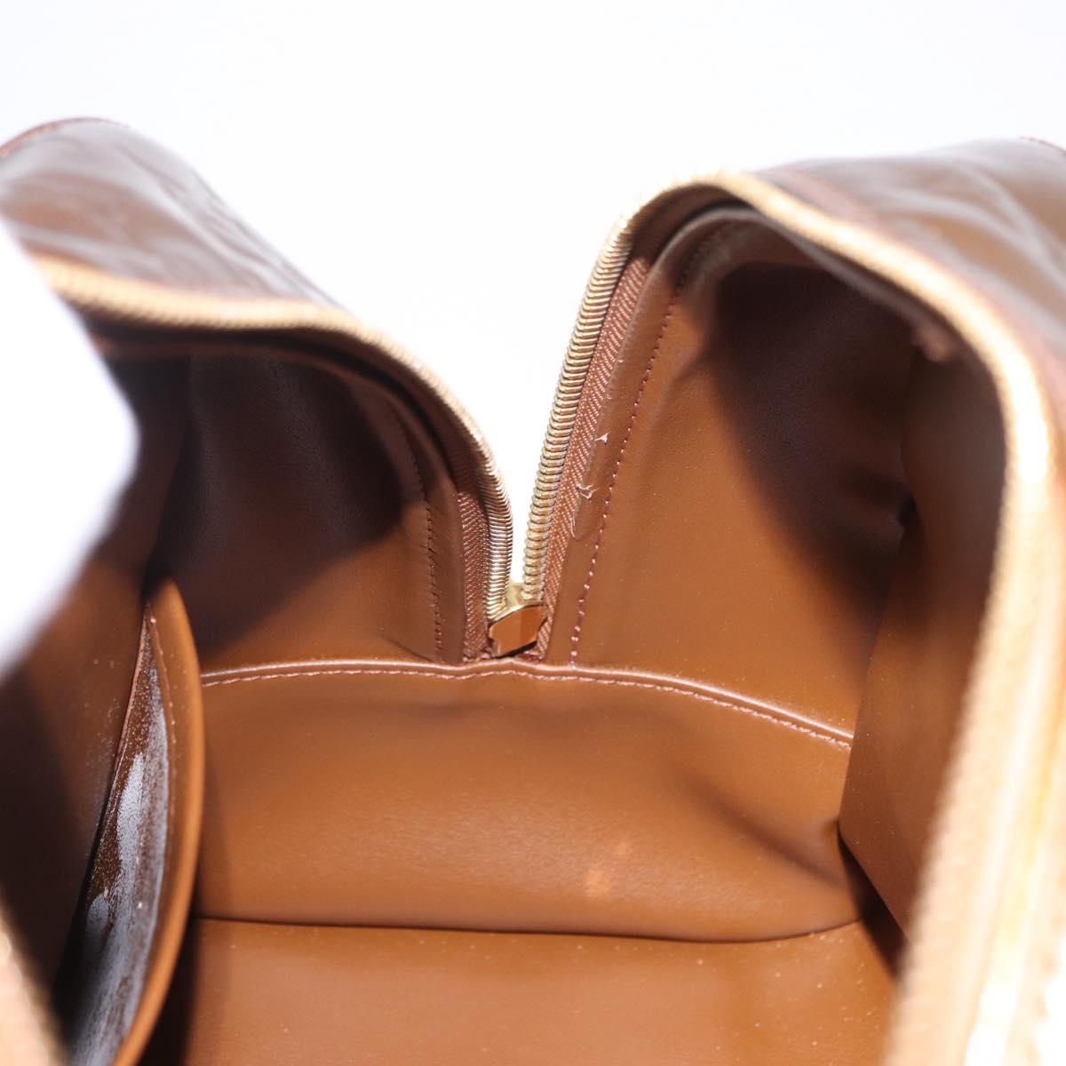 LOUIS VUITTON Monogram Vernis Tompkins Square Bag Bronze M91103 LV Auth BA14111
