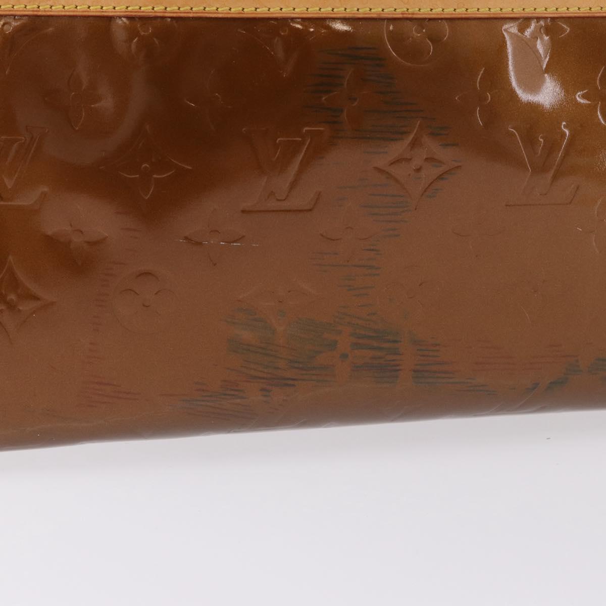 LOUIS VUITTON Monogram Vernis Tompkins Square Bag Bronze M91103 LV Auth BA14111