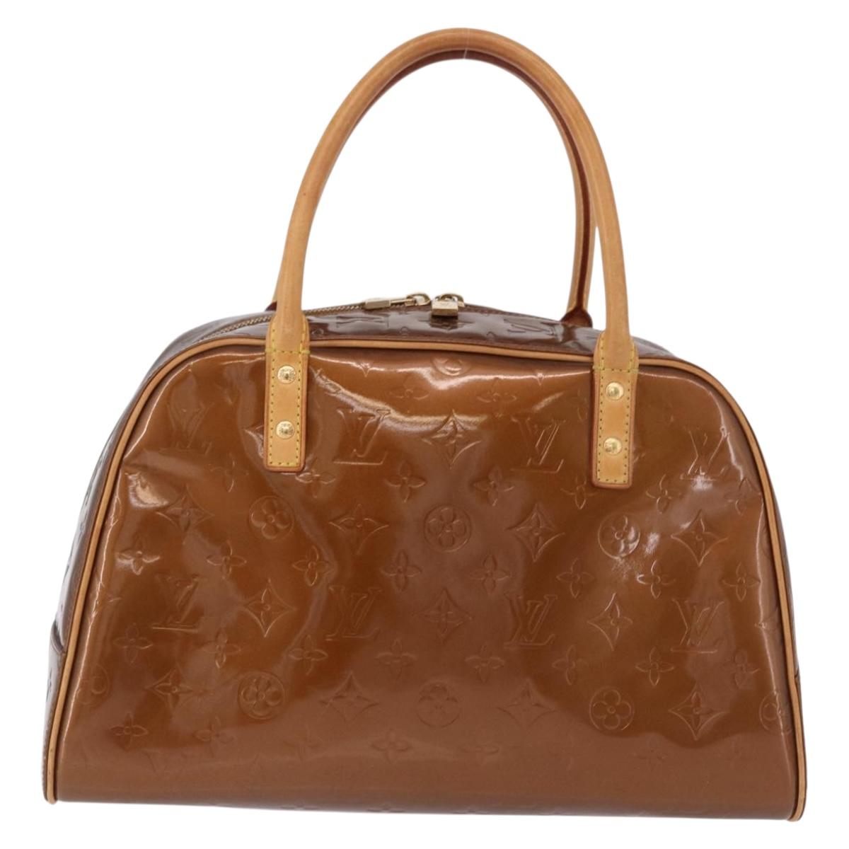 LOUIS VUITTON Monogram Vernis Tompkins Square Bag Bronze M91103 LV Auth BA14111