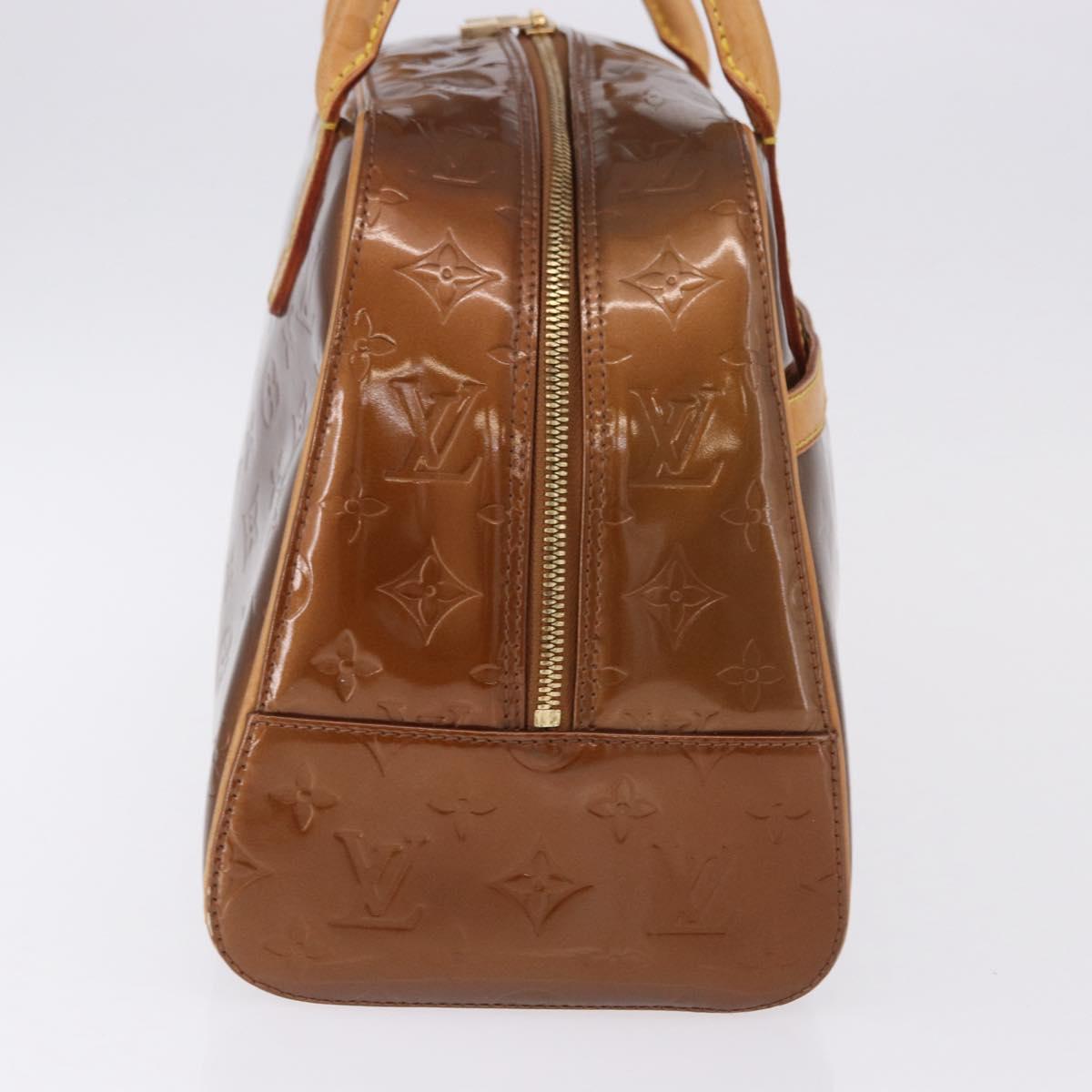 LOUIS VUITTON Monogram Vernis Tompkins Square Bag Bronze M91103 LV Auth BA14111