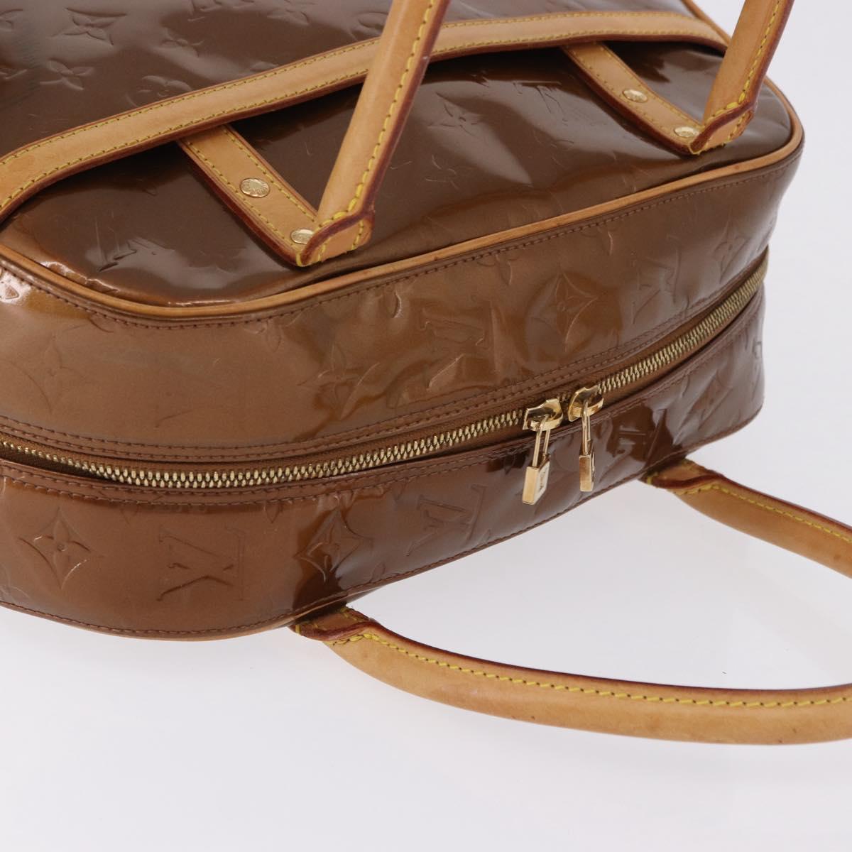 LOUIS VUITTON Monogram Vernis Tompkins Square Bag Bronze M91103 LV Auth BA14111