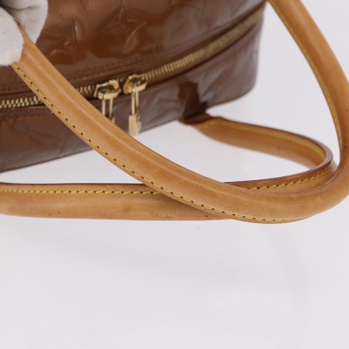 LOUIS VUITTON Monogram Vernis Tompkins Square Bag Bronze M91103 LV Auth BA14111