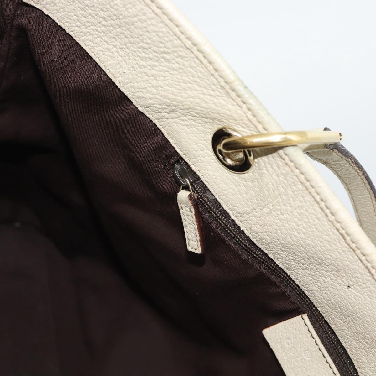 GUCCI GG Canvas Tote Bag Beige Gold 120836 Auth BA14113
