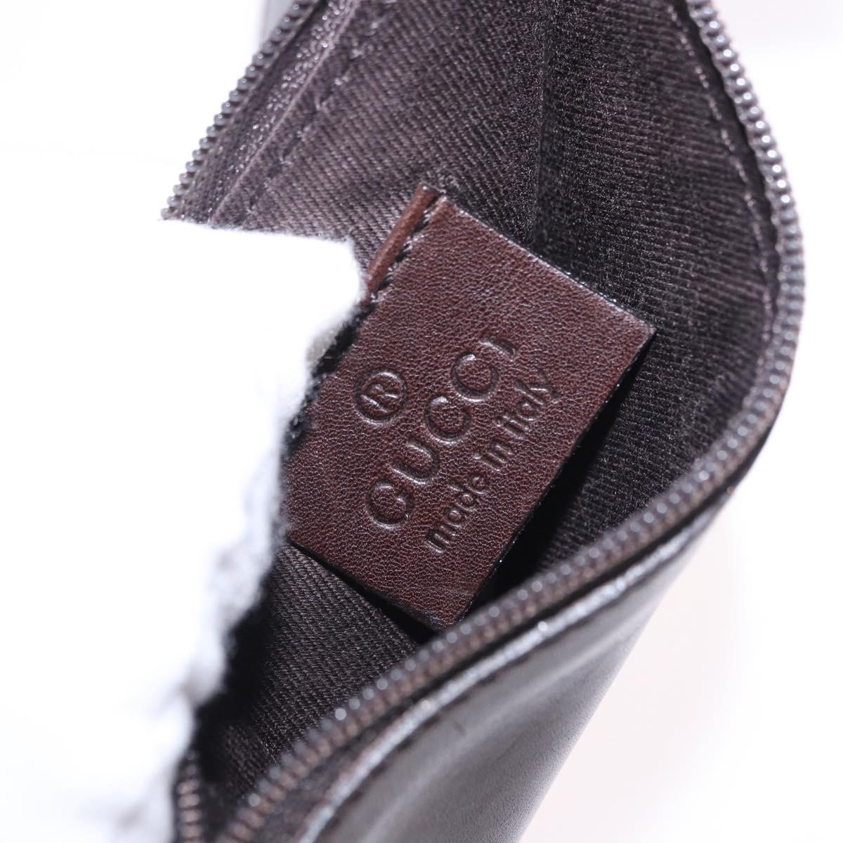 GUCCI GG Canvas Tote Bag Dark Brown Silver 101919 Auth BA14120