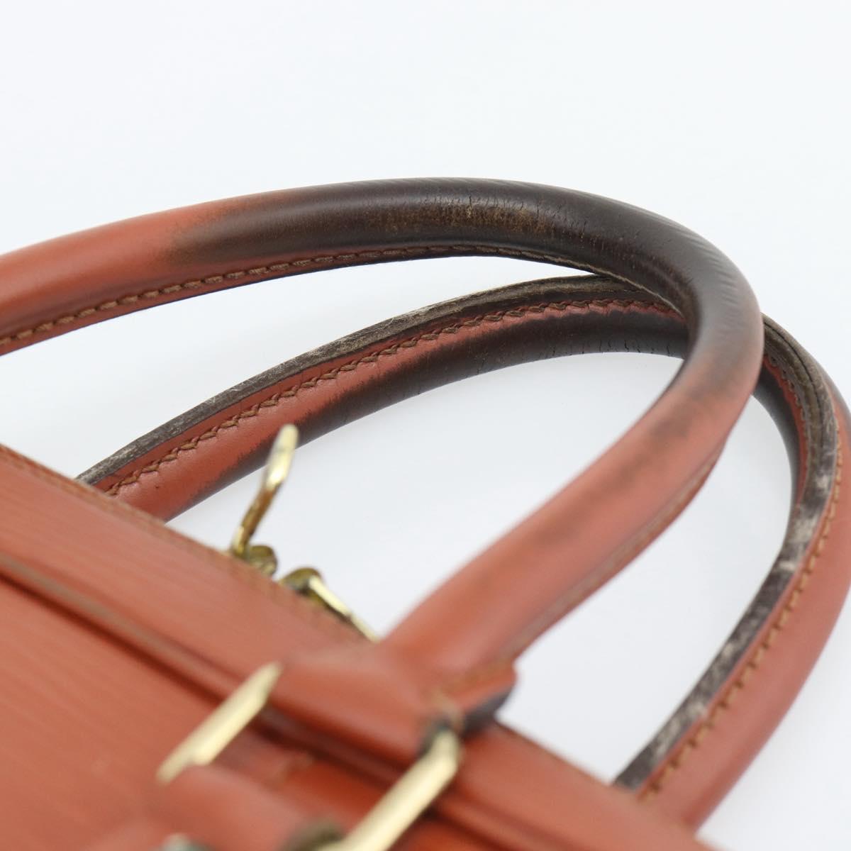 LOUIS VUITTON Epi Porte Documents Voyage Business Bag Brown M54478 Auth BA14123
