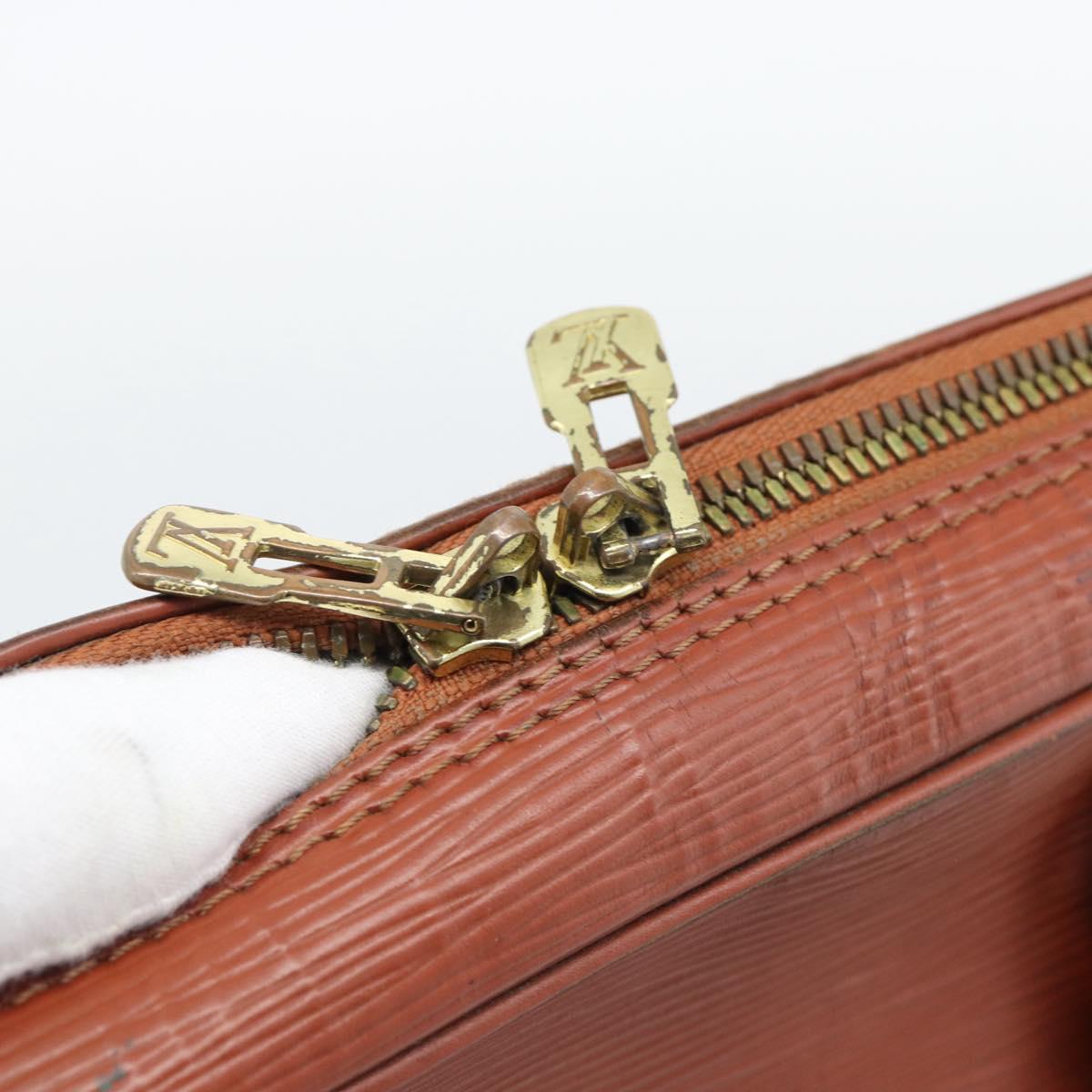 LOUIS VUITTON Epi Porte Documents Voyage Business Bag Brown M54478 Auth BA14123