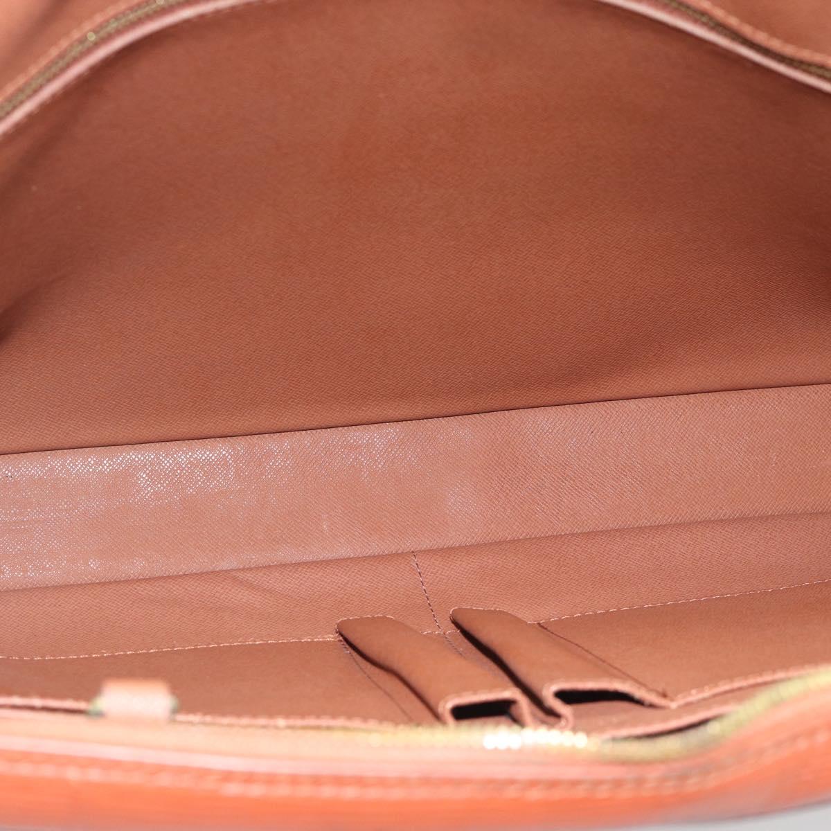 LOUIS VUITTON Epi Porte Documents Voyage Business Bag Brown M54478 Auth BA14123