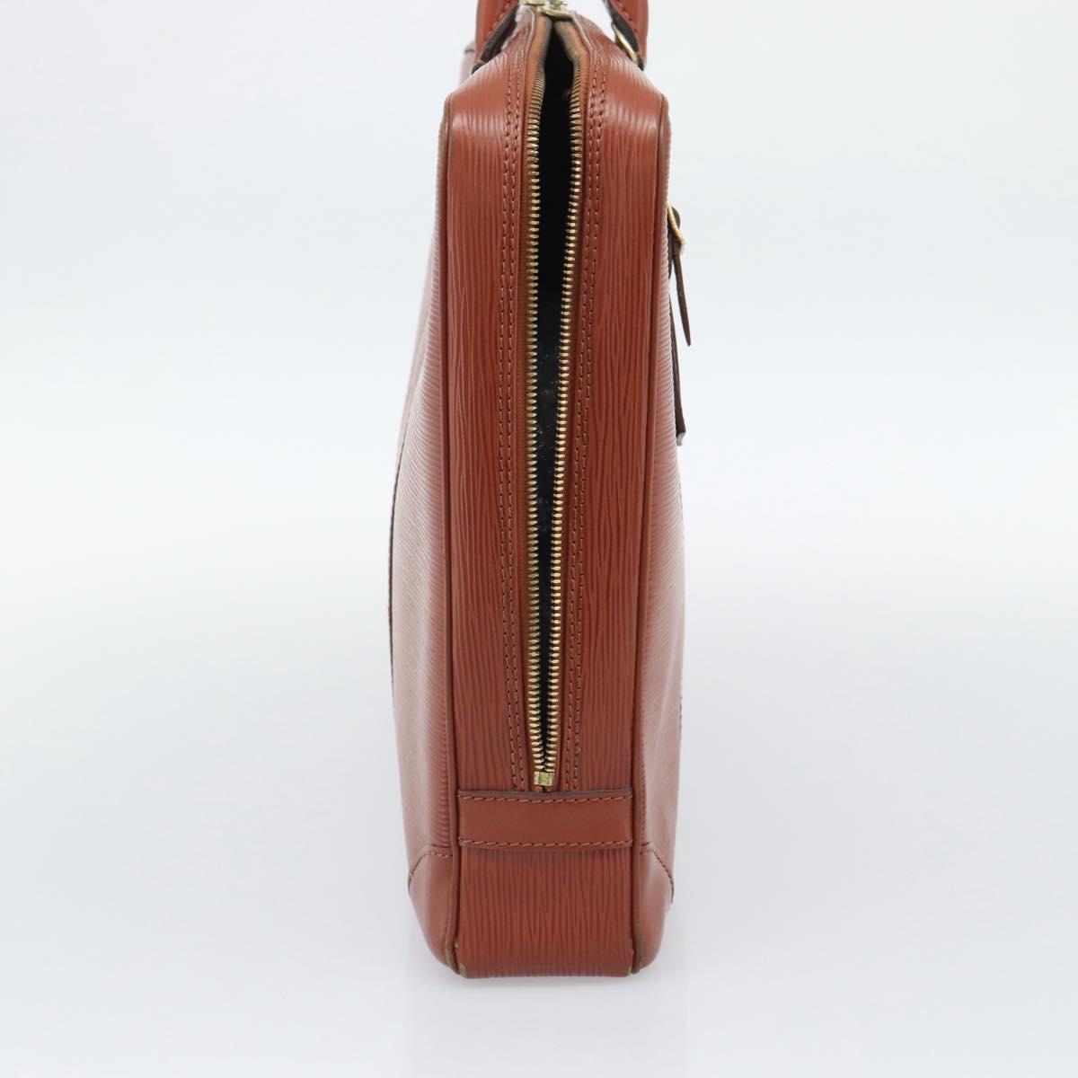 LOUIS VUITTON Epi Porte Documents Voyage Business Bag Brown M54478 Auth BA14123
