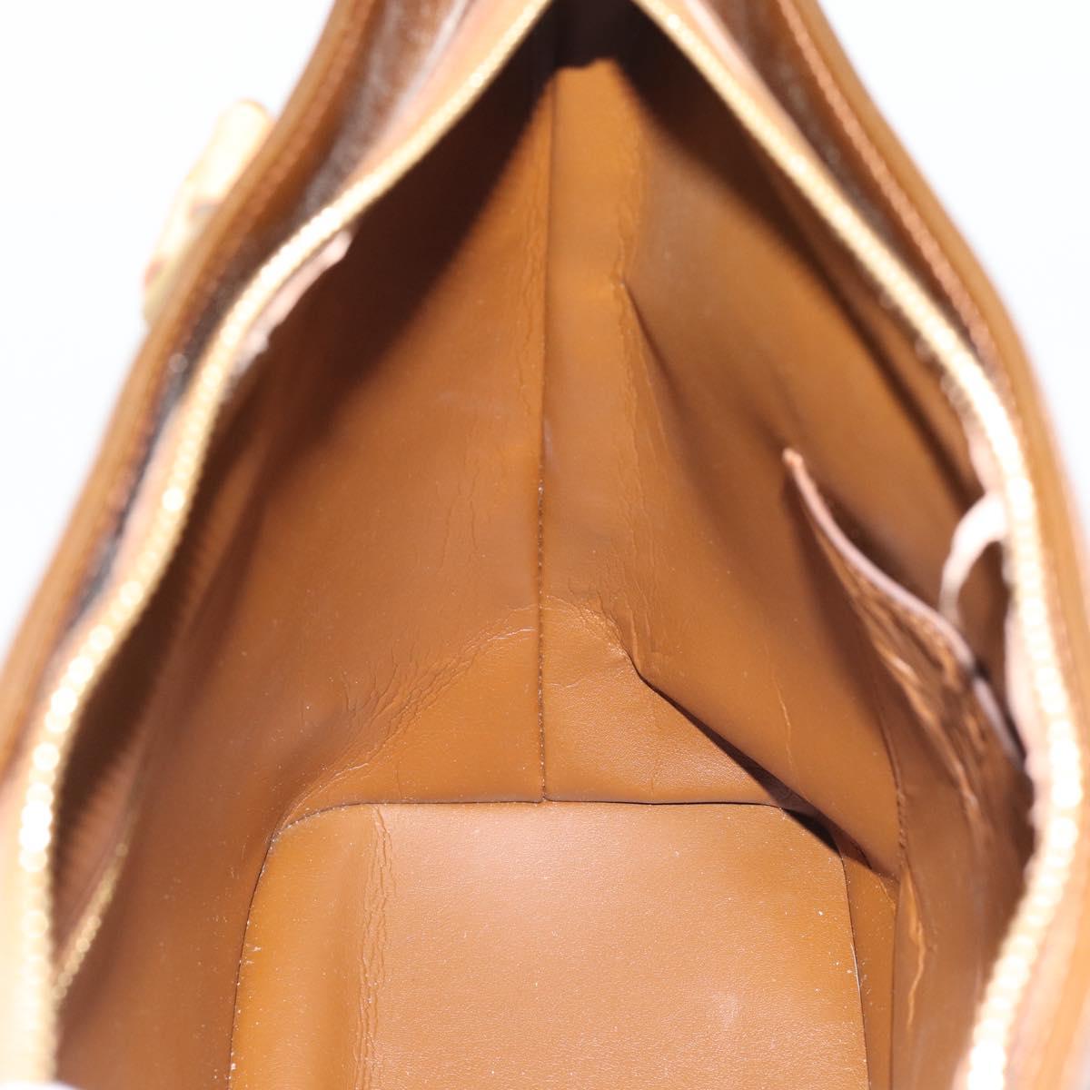 LOUIS VUITTON Monogram Vernis Houston Hand Bag Bronze M91122 LV Auth BA14124
