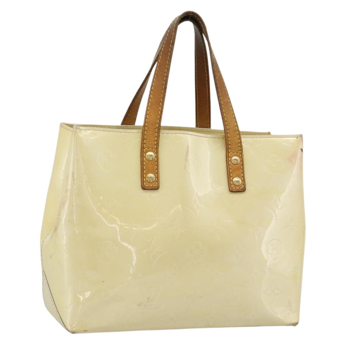 LOUIS VUITTON Monogram Vernis Reade PM Hand Bag Perle M91336 LV Auth BA14127