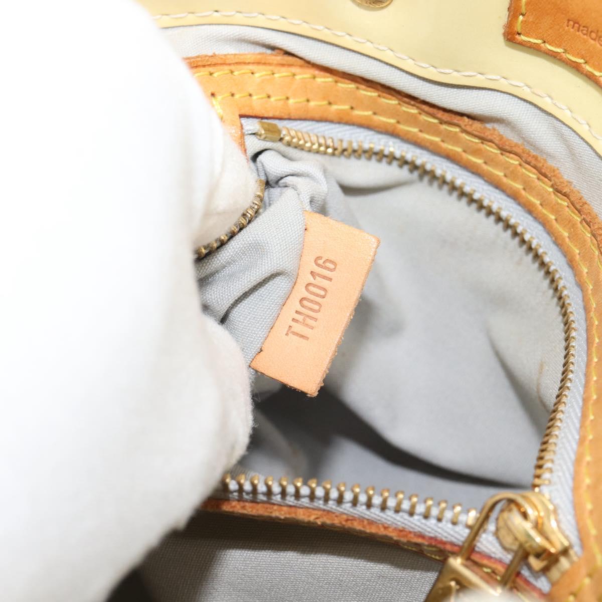 LOUIS VUITTON Monogram Vernis Reade PM Hand Bag Perle M91336 LV Auth BA14127