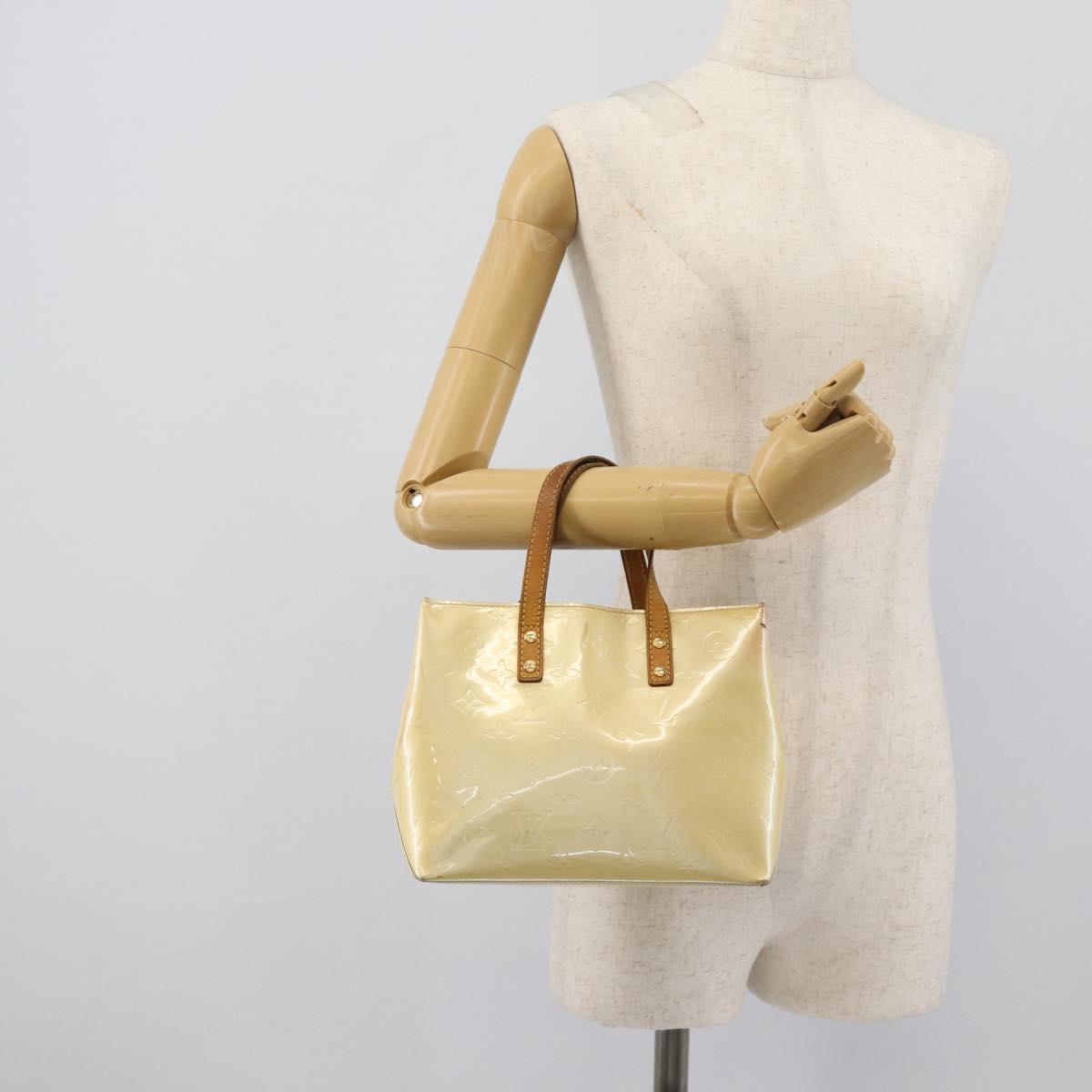 LOUIS VUITTON Monogram Vernis Reade PM Hand Bag Perle M91336 LV Auth BA14127