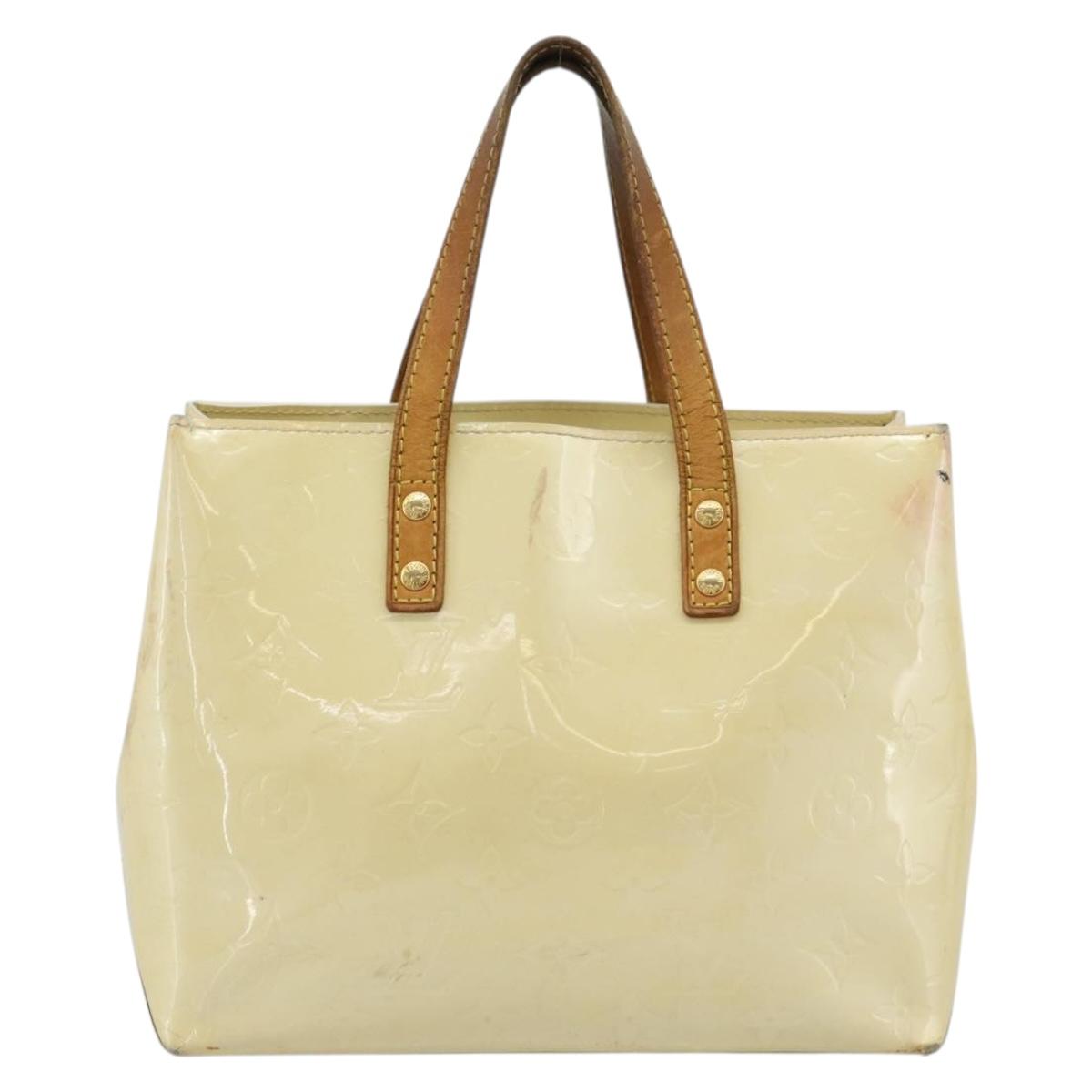 LOUIS VUITTON Monogram Vernis Reade PM Hand Bag Perle M91336 LV Auth BA14127