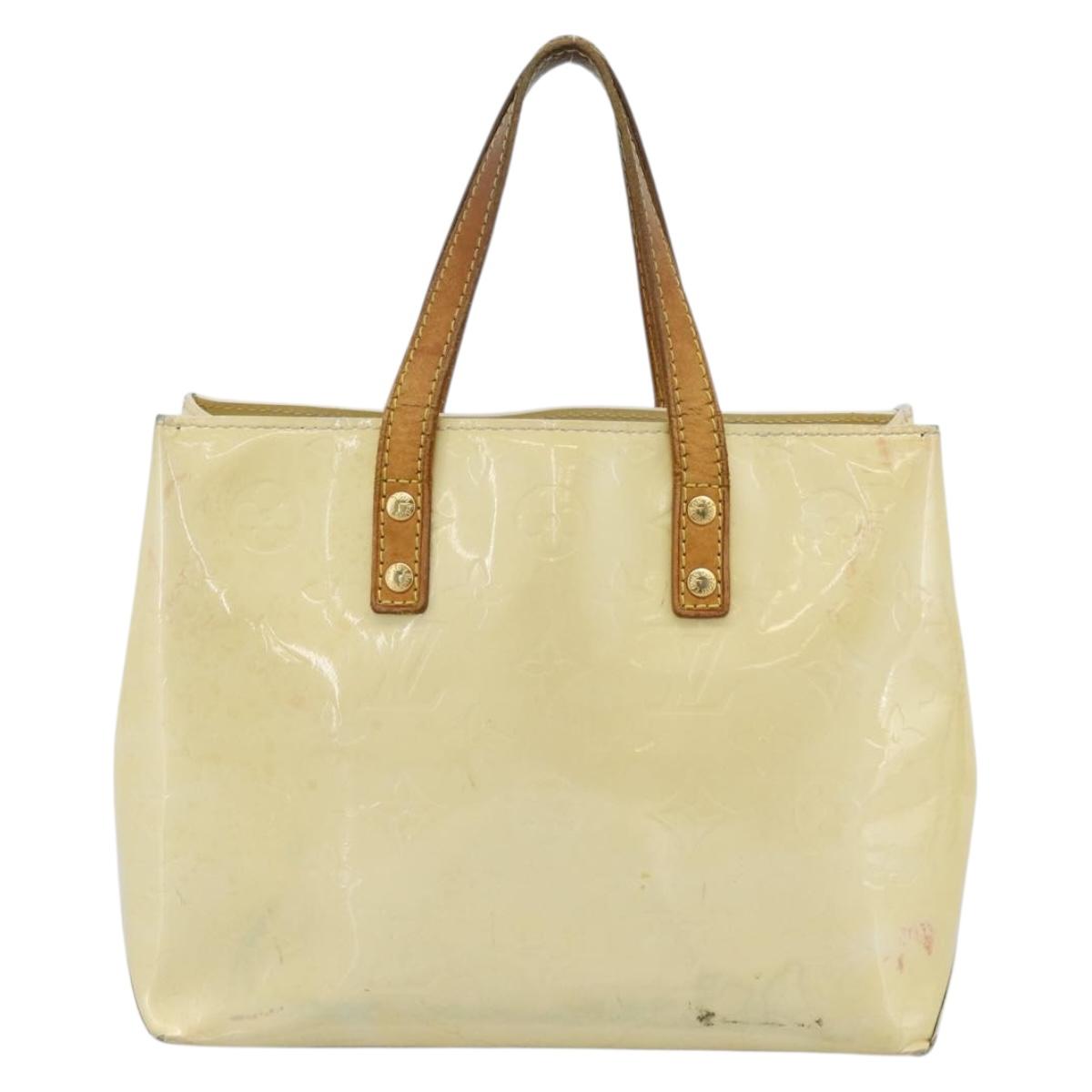 LOUIS VUITTON Monogram Vernis Reade PM Hand Bag Perle M91336 LV Auth BA14127