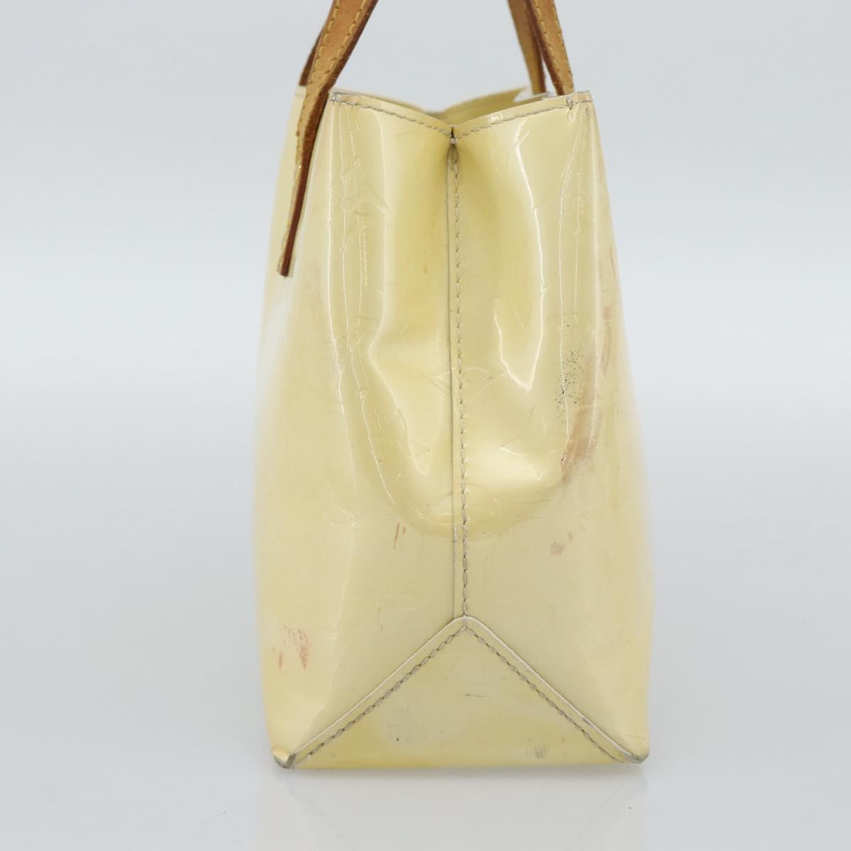 LOUIS VUITTON Monogram Vernis Reade PM Hand Bag Perle M91336 LV Auth BA14127