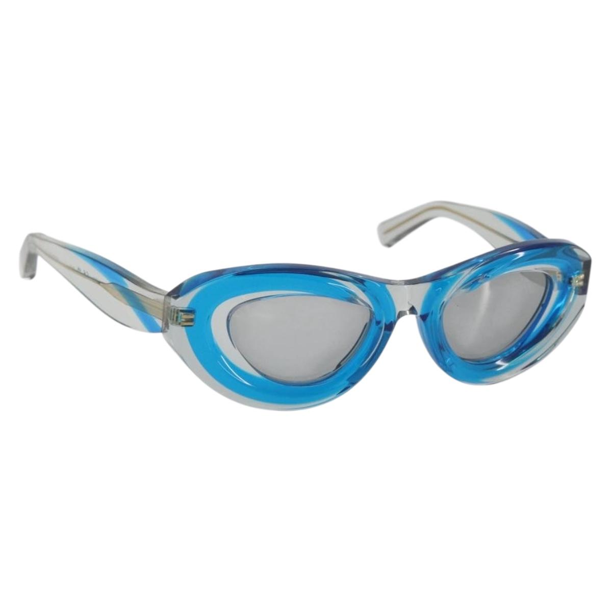 BOTTEGA VENETA Sunglasses Plastic Blue Auth BA14131M