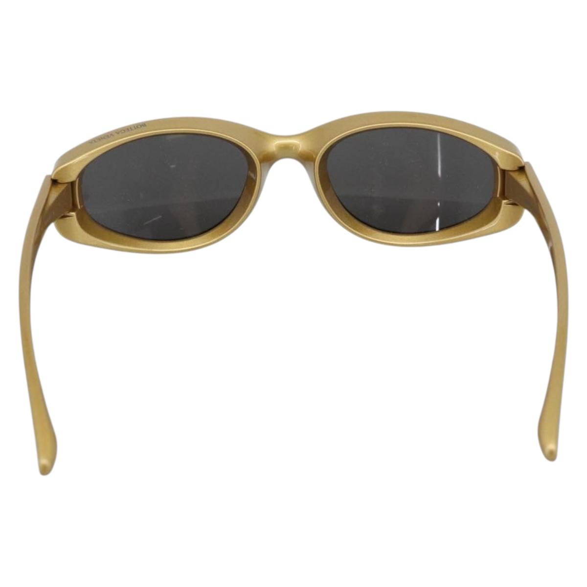 BOTTEGA VENETA Sunglasses Plastic Gold Auth BA14135M