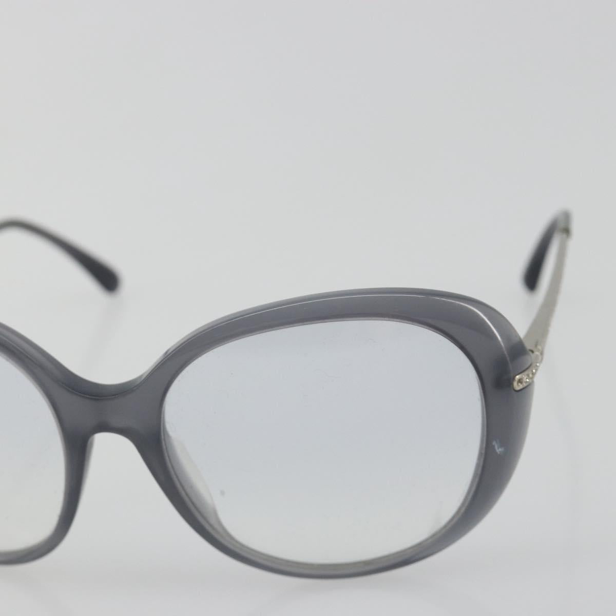 CHANEL Sunglasses Plastic Purple Silver CC Auth BA14139