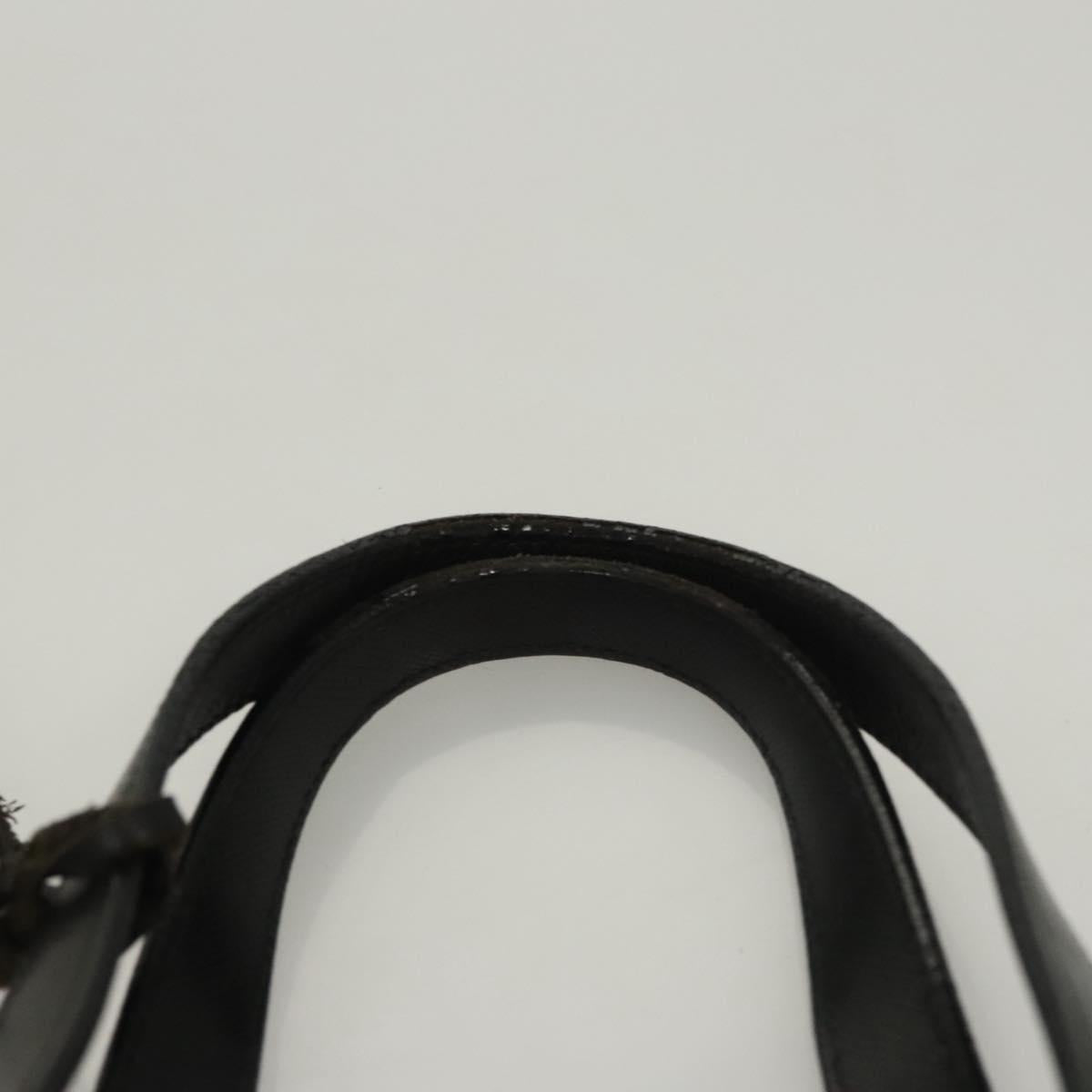 Burberrys Nova Check Hand Bag Canvas Beige Gold Auth BA1414