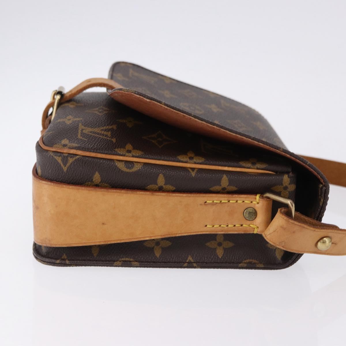 LOUIS VUITTON Monogram Cartouchiere MM Shoulder Bag M51253 LV Auth BA14145A