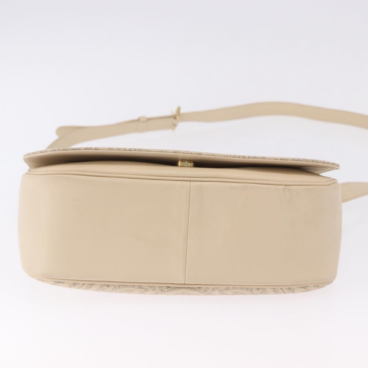 VALENTINO Shoulder Bag Leather 2way Ivory Gold Auth BA14149V