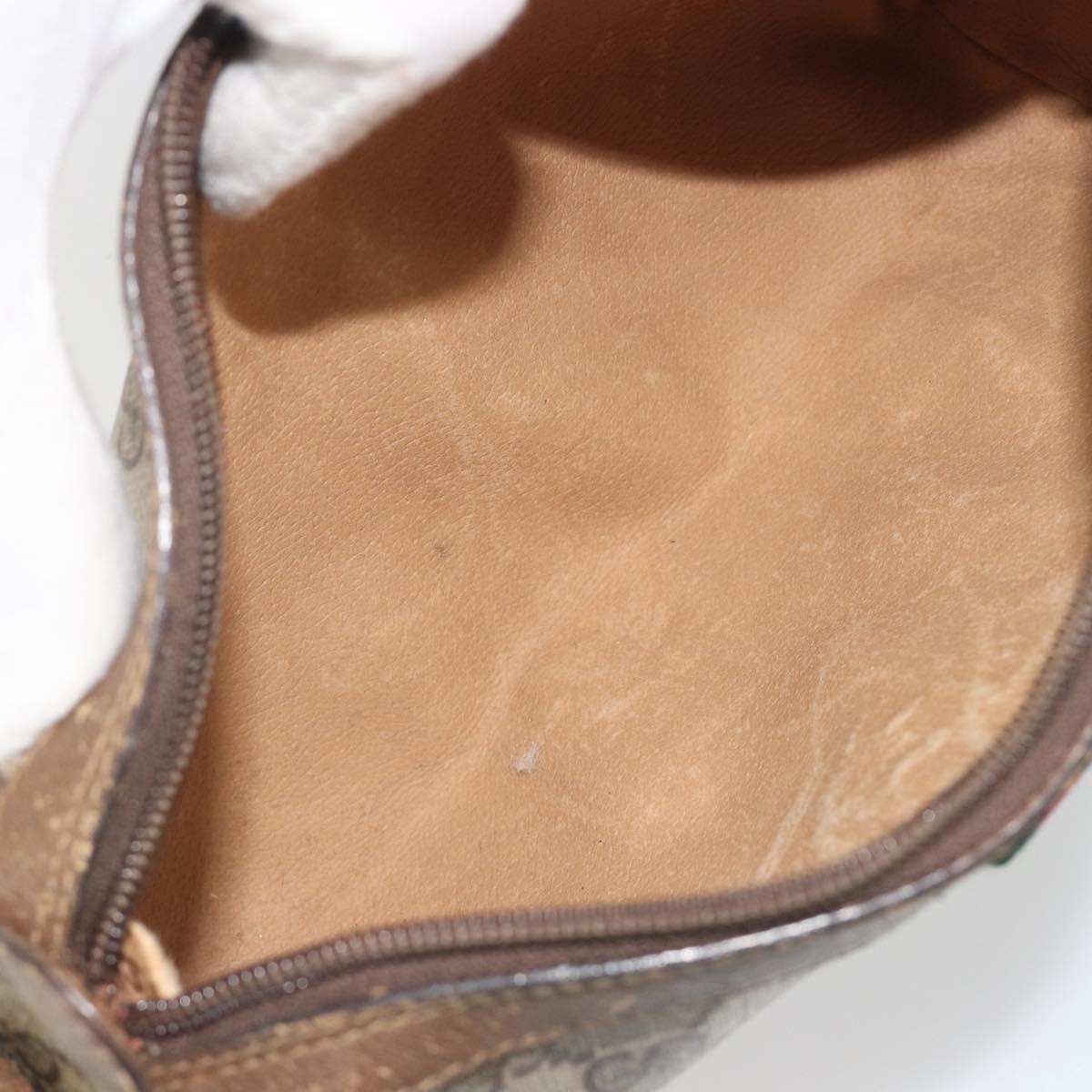 GUCCI GG Supreme Shoulder Bag PVC Leather Beige Gold Tone 89 02 018 Auth BA14153