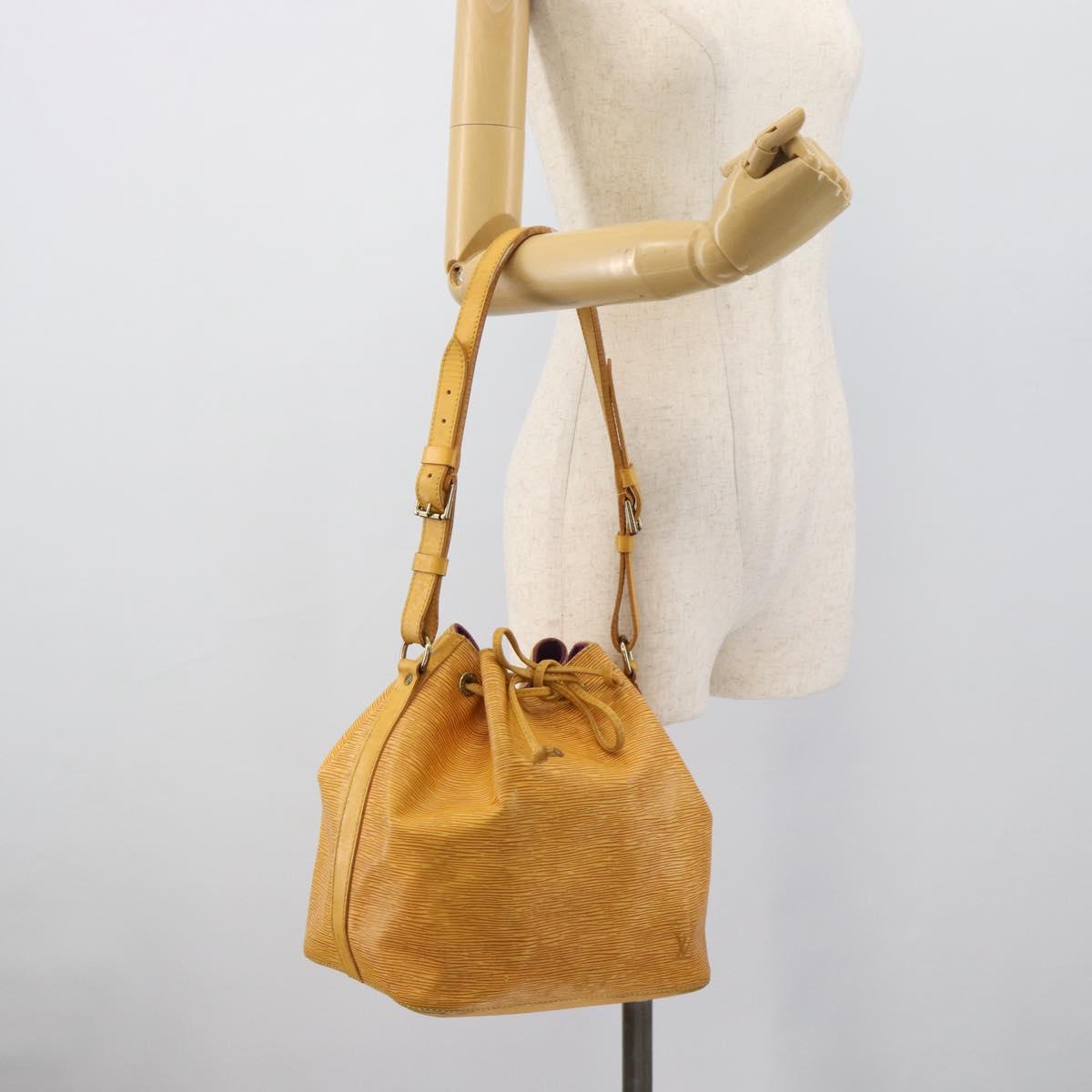 LOUIS VUITTON Epi Petit Noe Shoulder Bag Tassili Yellow M44109 LV Auth BA14160