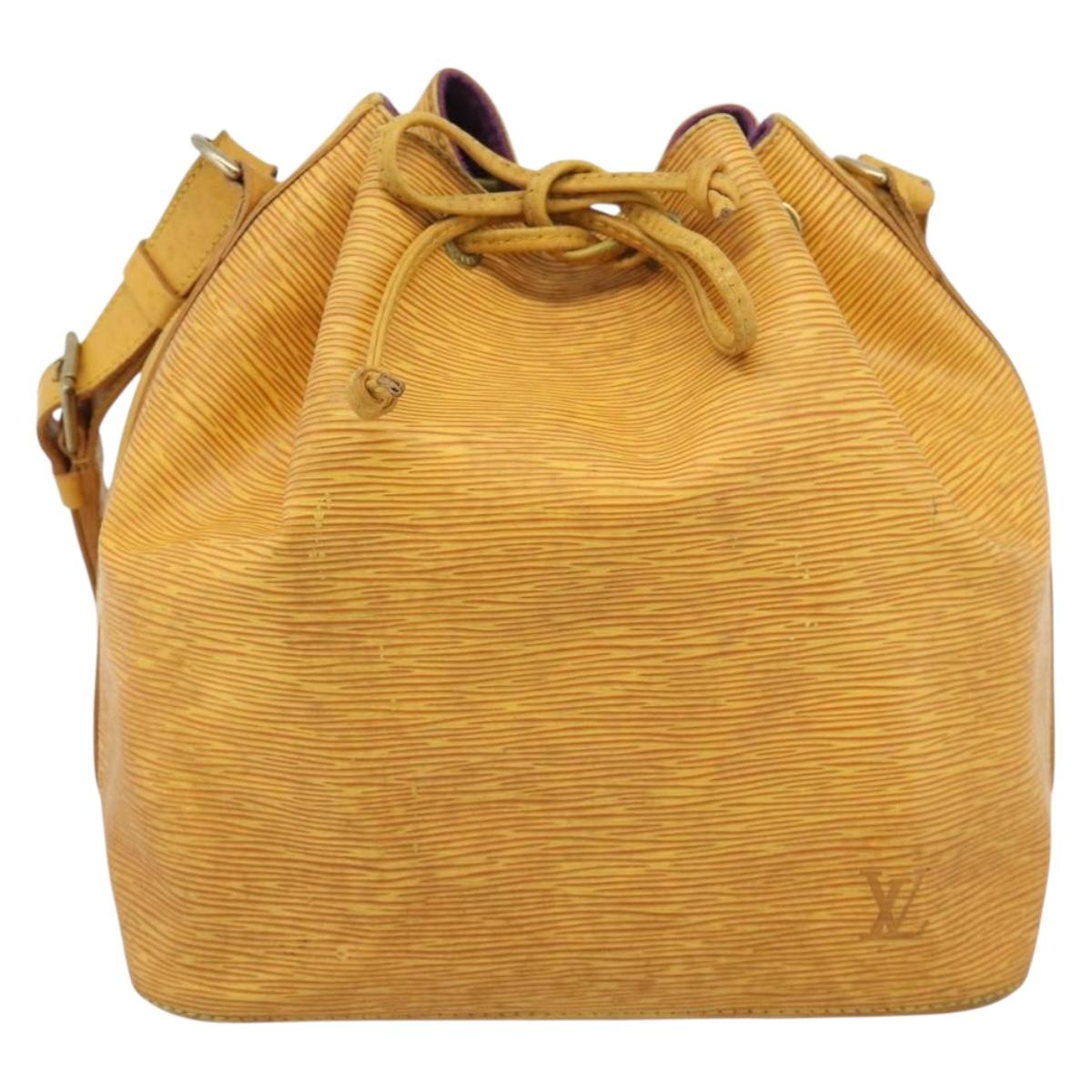 LOUIS VUITTON Epi Petit Noe Shoulder Bag Tassili Yellow M44109 LV Auth BA14160
