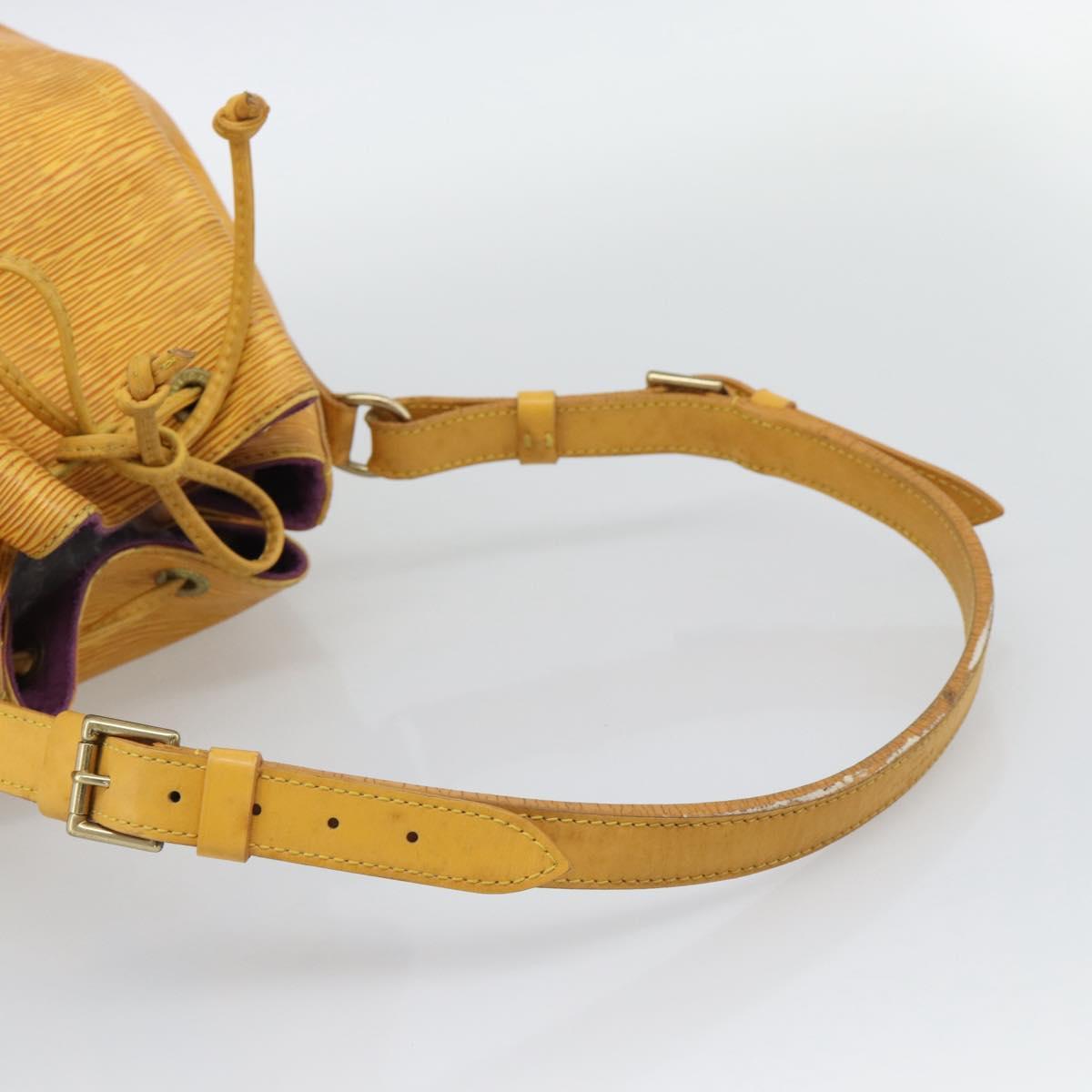 LOUIS VUITTON Epi Petit Noe Shoulder Bag Tassili Yellow M44109 LV Auth BA14160