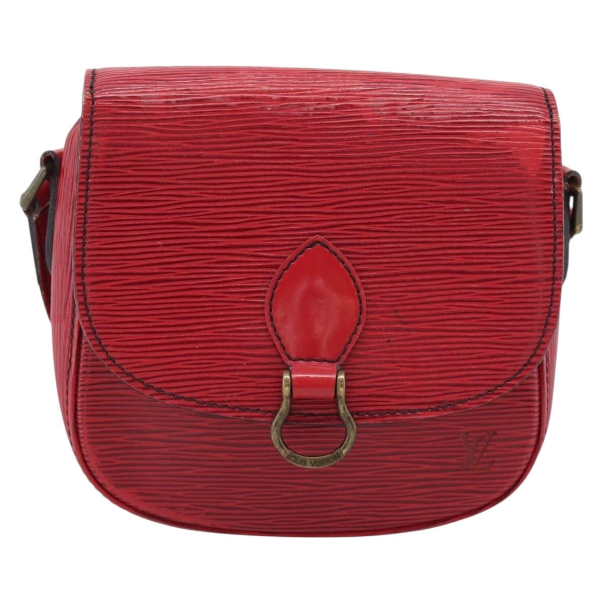 LOUIS VUITTON Epi Saint Cloud PM Shoulder Bag Red M52217 LV Auth BA14161