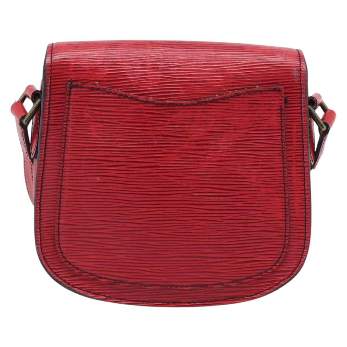 LOUIS VUITTON Epi Saint Cloud PM Shoulder Bag Red M52217 LV Auth BA14161