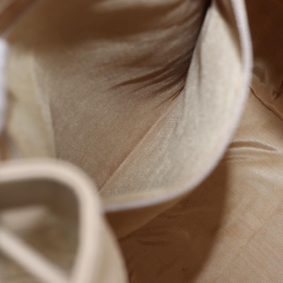 VALENTINO Drawstring Shoulder Bag Leather Ivory Auth BA14162V