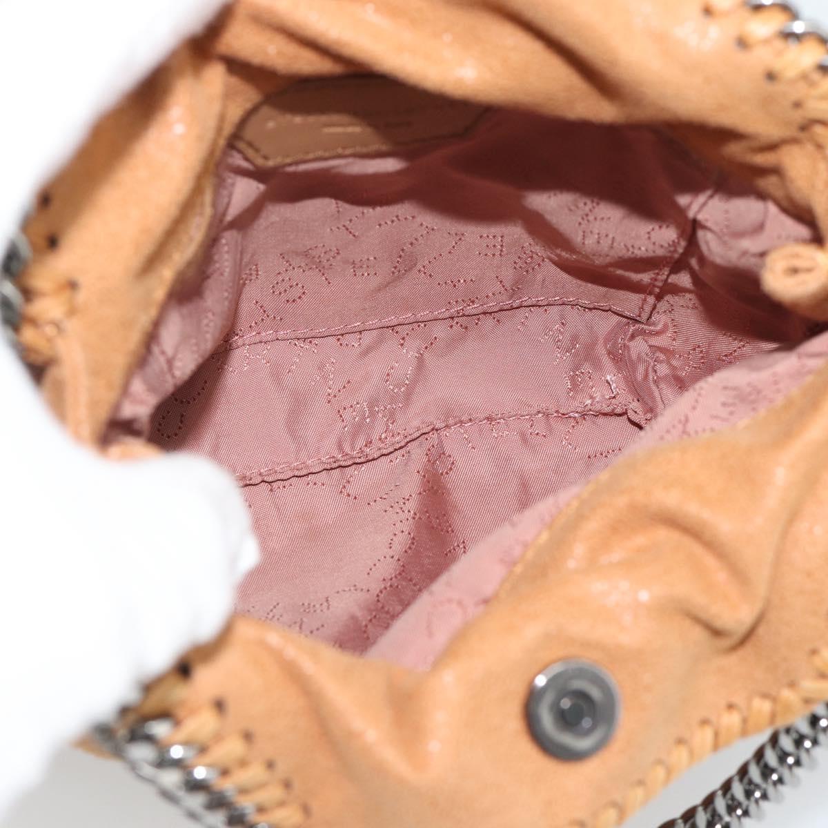Stella MacCartney Chain Falabella Shoulder Bag Suede Brown Silver Auth BA14164A