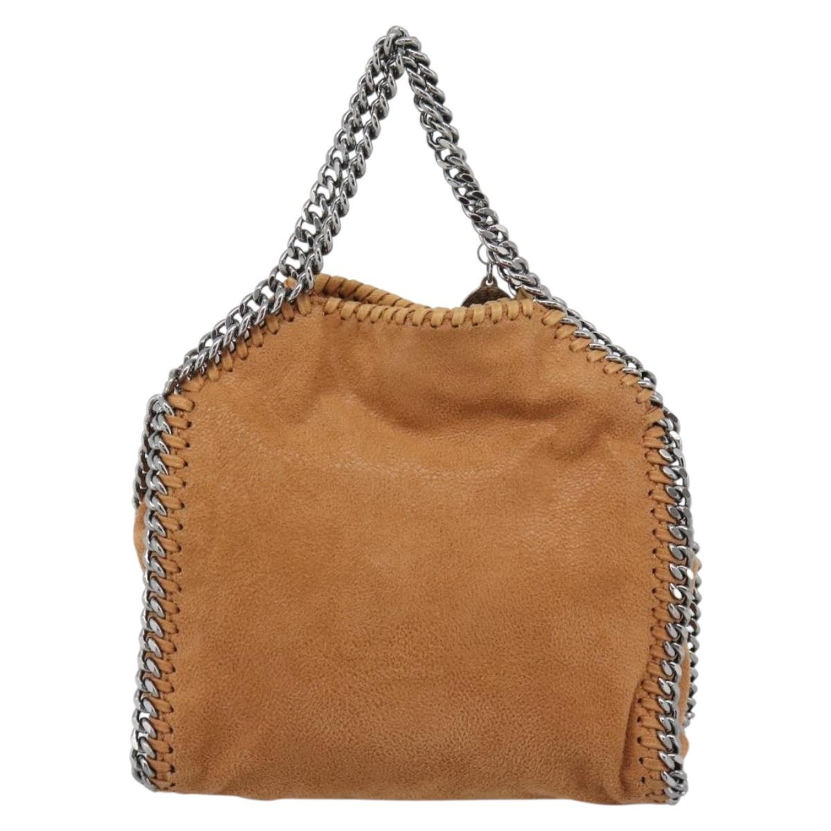 Stella MacCartney Chain Falabella Shoulder Bag Suede Brown Silver Auth BA14164A