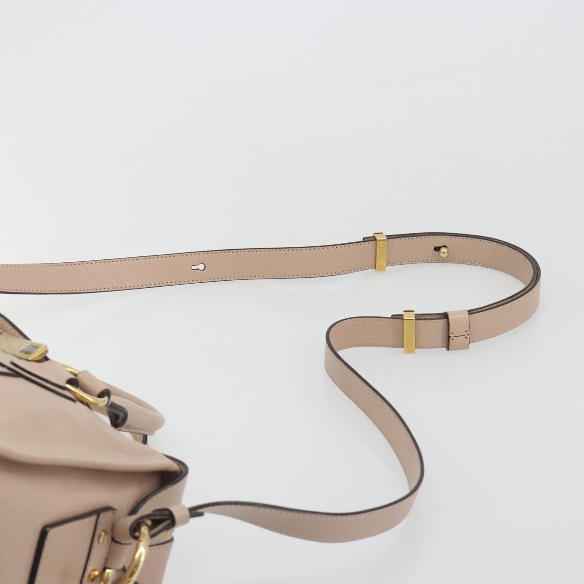Marc Jacobs Shoulder Bag Leather 2way Pink Gold Auth BA14169A