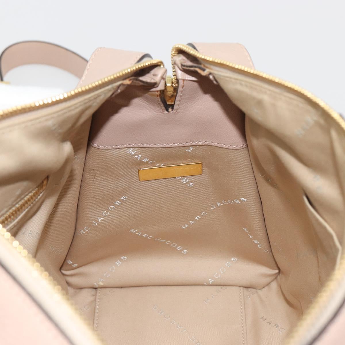 Marc Jacobs Shoulder Bag Leather 2way Pink Gold Auth BA14169A