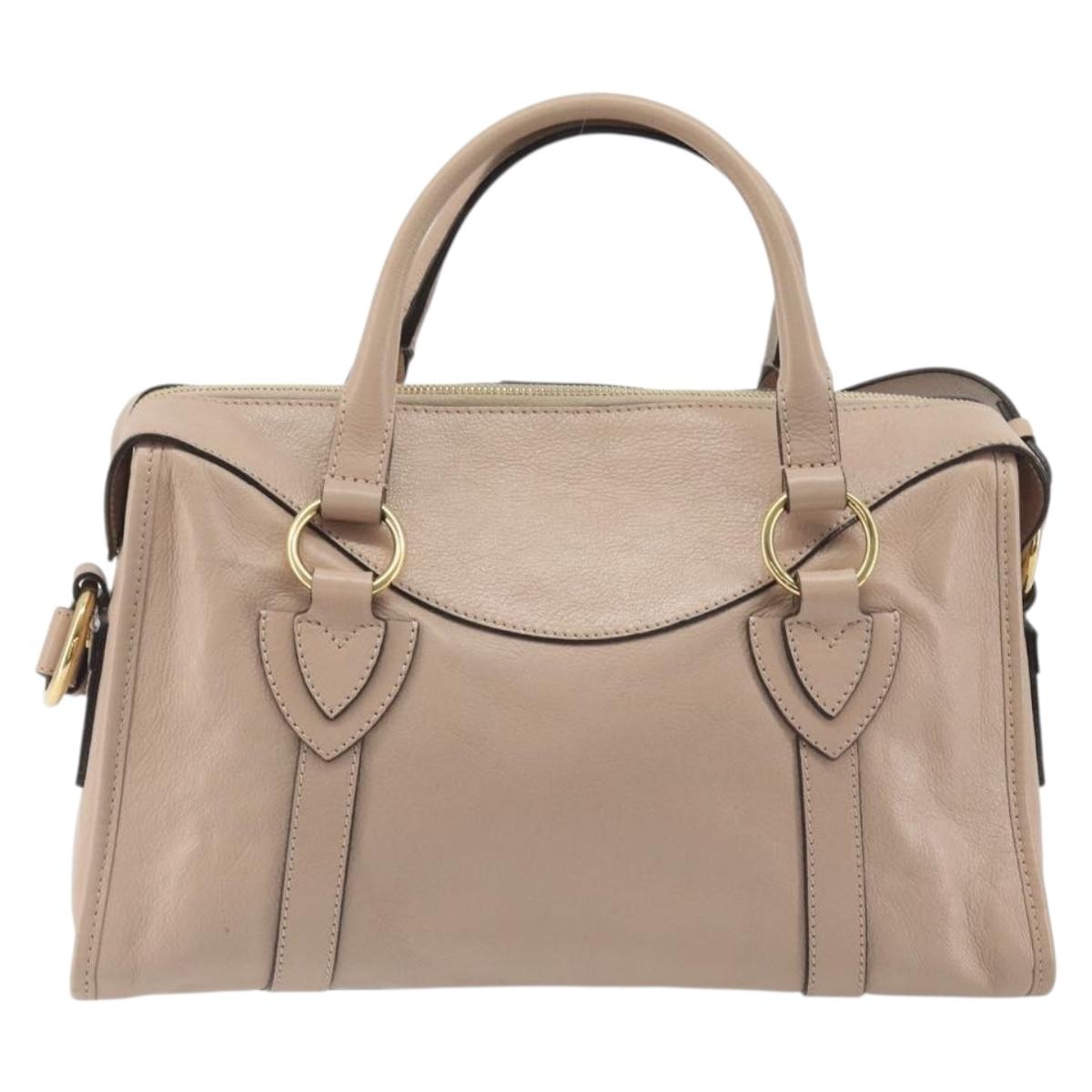 Marc Jacobs Shoulder Bag Leather 2way Pink Gold Auth BA14169A