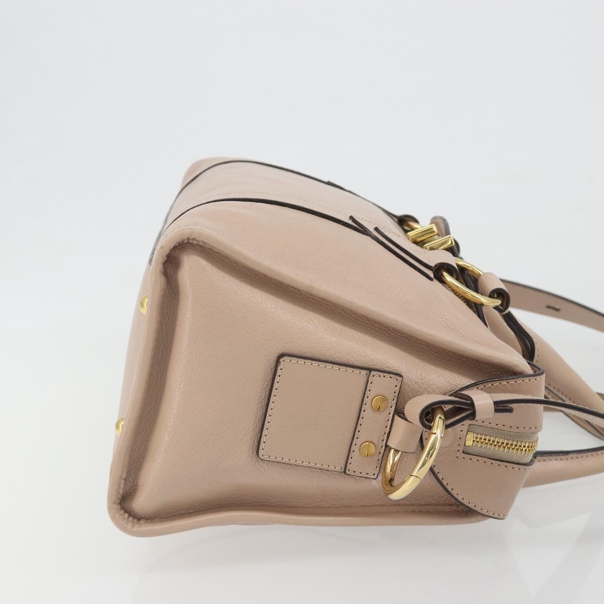 Marc Jacobs Shoulder Bag Leather 2way Pink Gold Auth BA14169A
