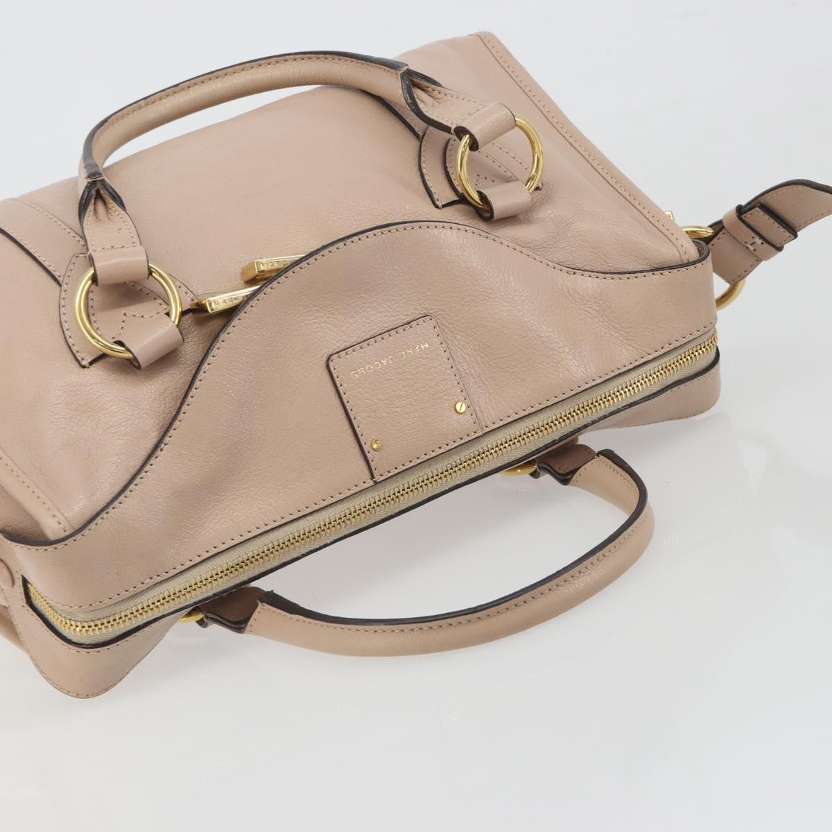 Marc Jacobs Shoulder Bag Leather 2way Pink Gold Auth BA14169A