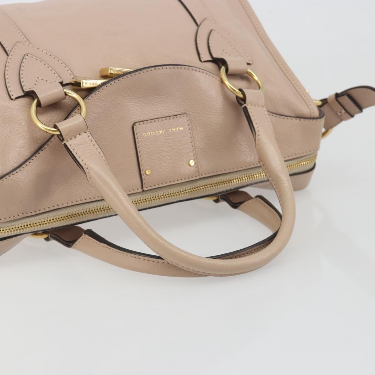 Marc Jacobs Shoulder Bag Leather 2way Pink Gold Auth BA14169A