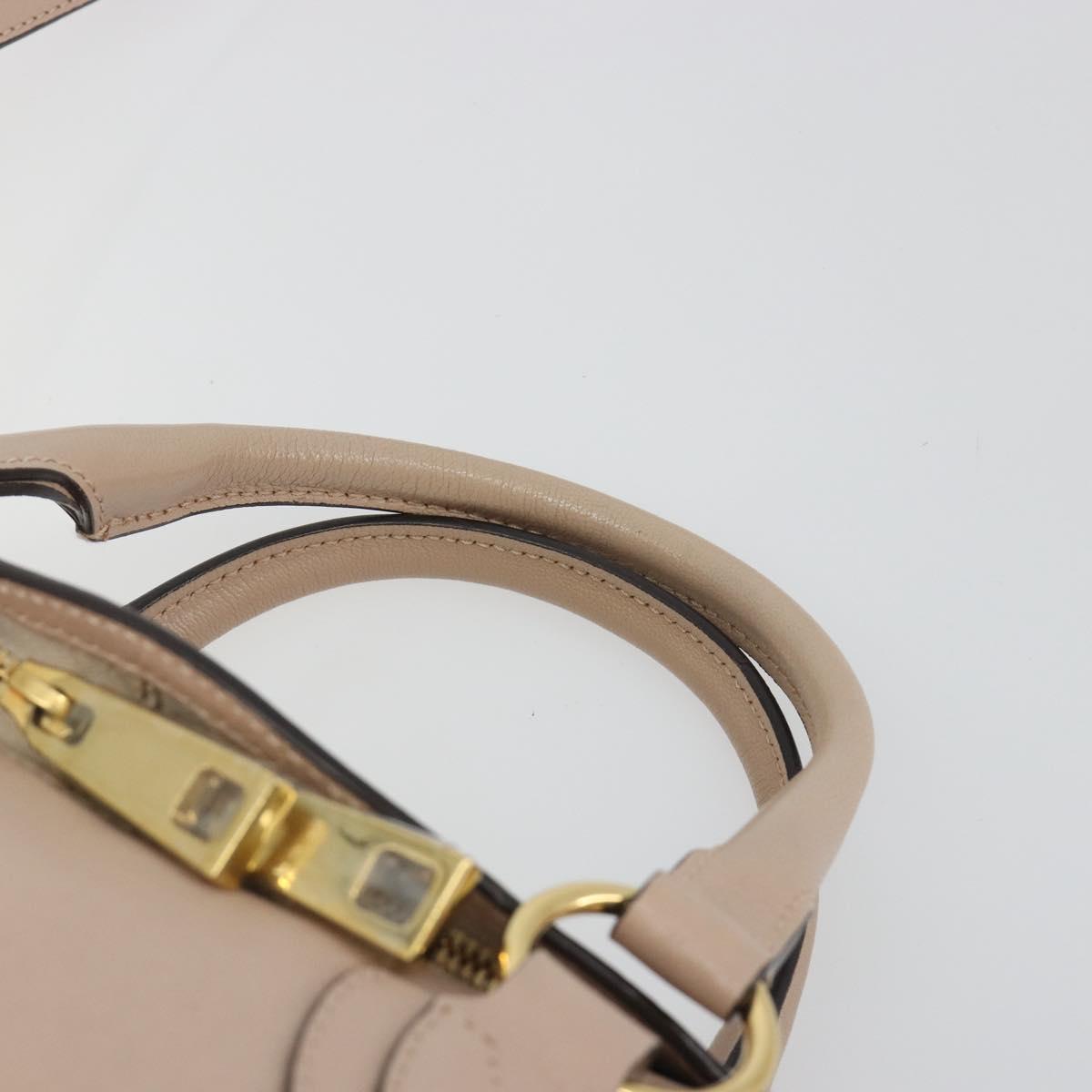 Marc Jacobs Shoulder Bag Leather 2way Pink Gold Auth BA14169A