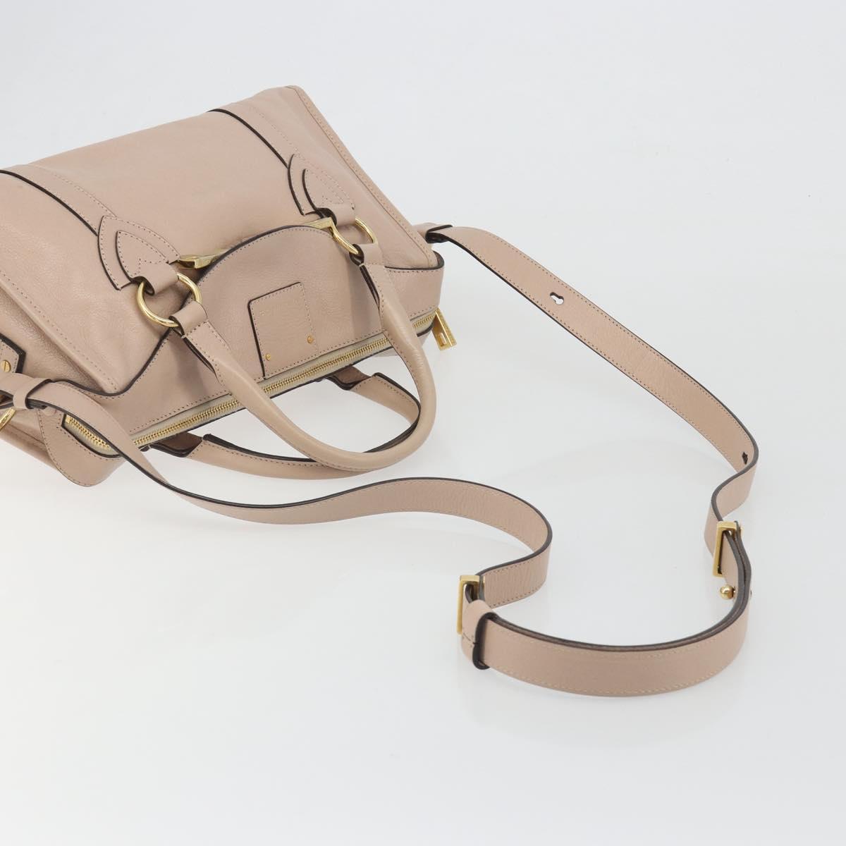 Marc Jacobs Shoulder Bag Leather 2way Pink Gold Auth BA14169A