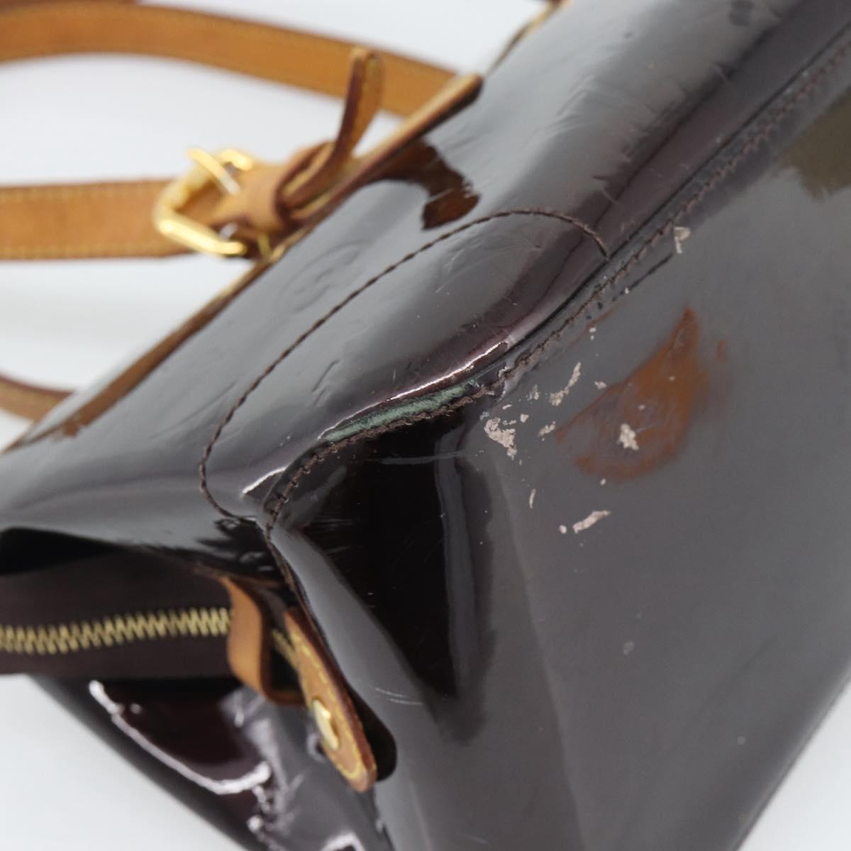 LOUIS VUITTON Monogram Vernis Rosewood Avenue Bag Amarante M93510 Auth BA14170