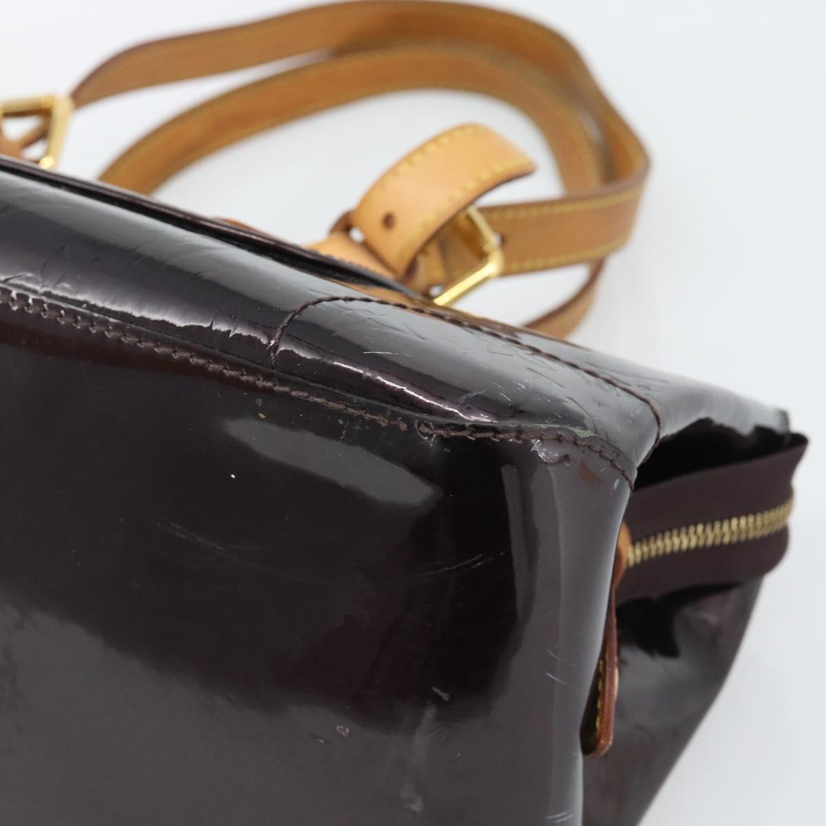 LOUIS VUITTON Monogram Vernis Rosewood Avenue Bag Amarante M93510 Auth BA14170