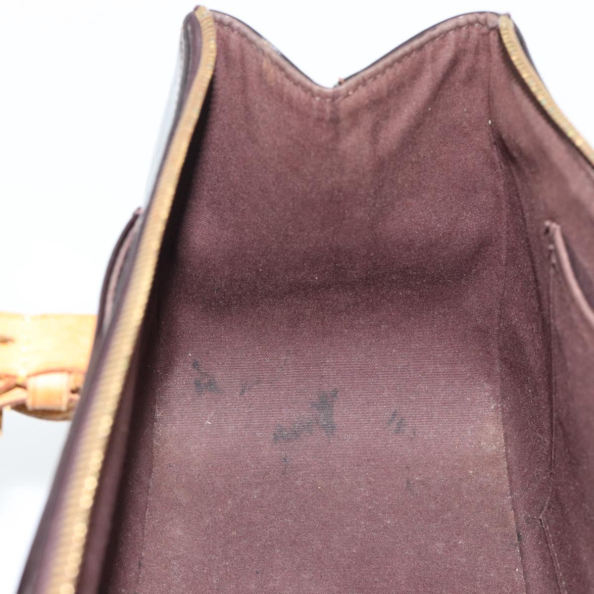 LOUIS VUITTON Monogram Vernis Rosewood Avenue Bag Amarante M93510 Auth BA14170