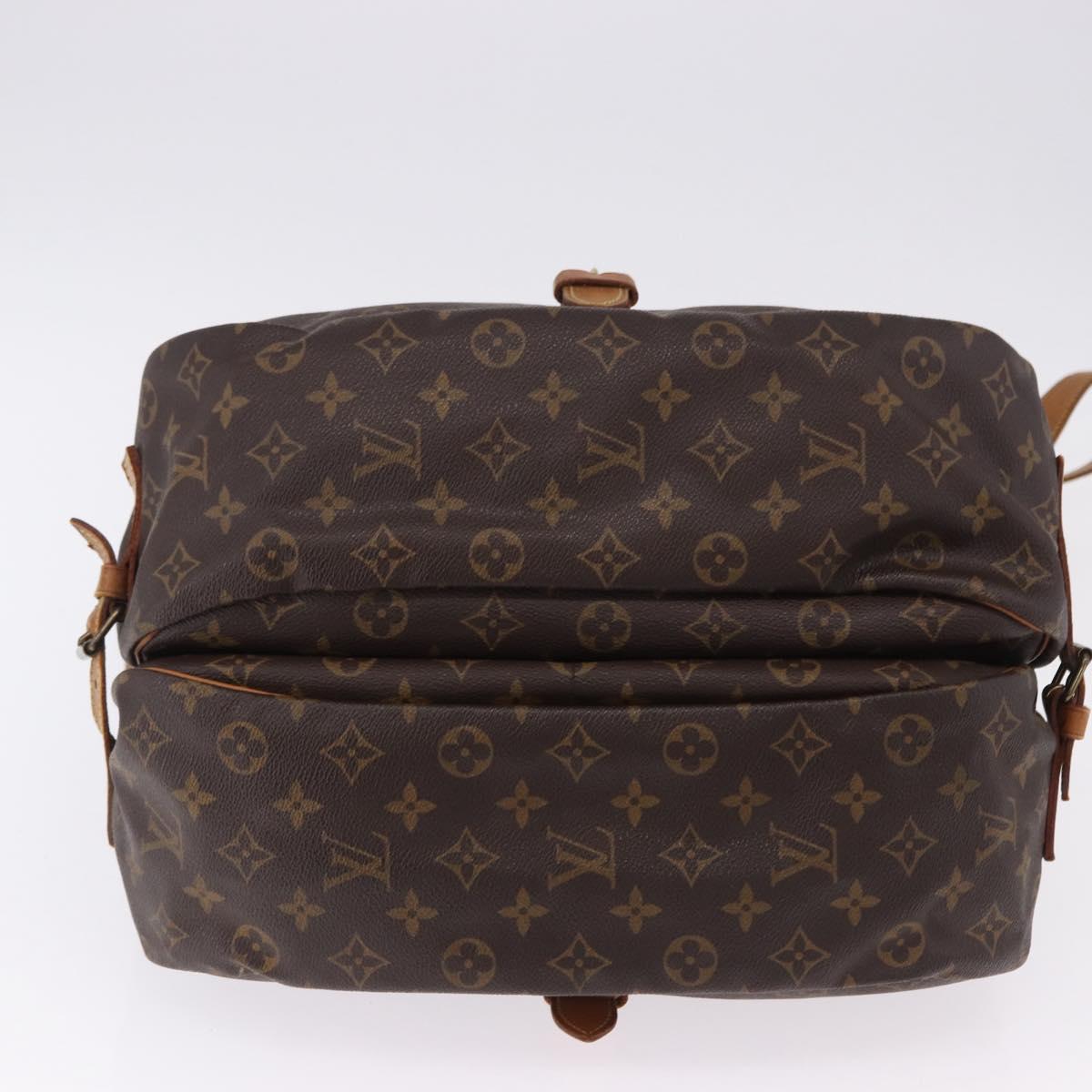 LOUIS VUITTON Monogram Saumur 35 Shoulder Bag M42254 LV Auth BA14171