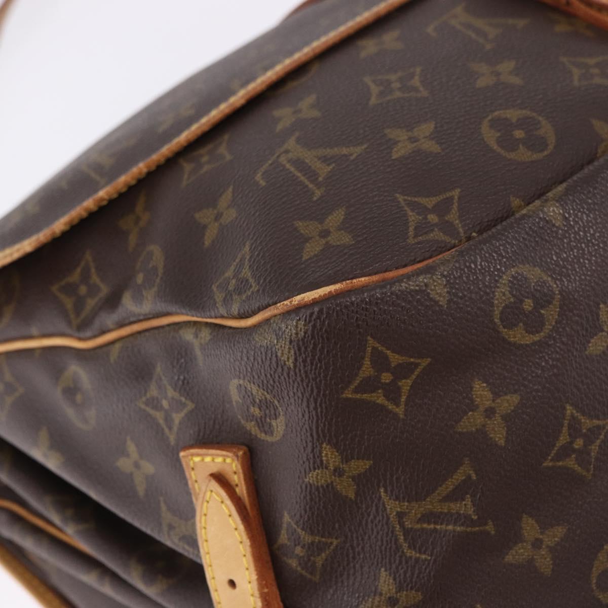 LOUIS VUITTON Monogram Saumur 35 Shoulder Bag M42254 LV Auth BA14173